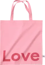 DESIGN LETTERS Tragetasche "Love" aus Bio-Baumwolle, rosa/pink (44x42 cm)