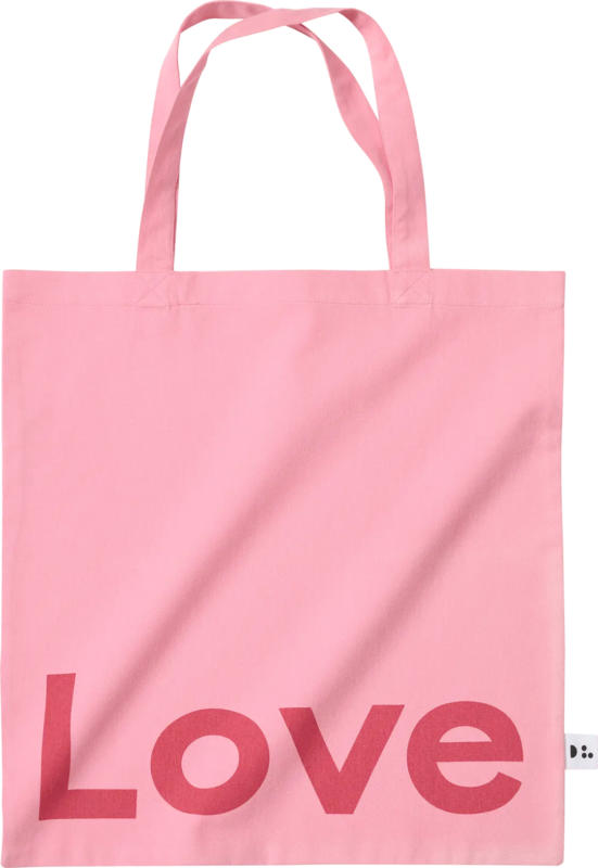 DESIGN LETTERS Tragetasche "Love" aus Bio-Baumwolle, rosa/pink (44x42 cm)