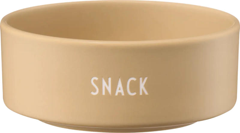 DESIGN LETTERS Schüssel aus Porzellan "SNACK", beige (12x6 cm)
