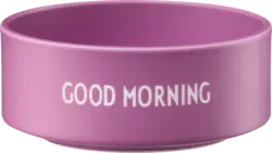 DESIGN LETTERS Schüssel aus Porzellan "GOOD MORNING", lila (12x6 cm)