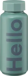 DESIGN LETTERS Thermoflasche "Hello", dunkelgrün (500 ml)