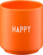 dm-drogerie markt DESIGN LETTERS Espressobecher aus Porzellan "HAPPY", orange - bis 15.09.2025