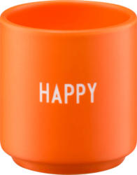 DESIGN LETTERS Espressobecher aus Porzellan "HAPPY", orange