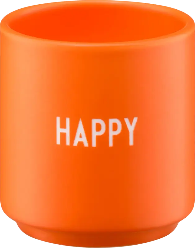DESIGN LETTERS Espressobecher aus Porzellan "HAPPY", orange
