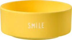 DESIGN LETTERS Schüssel aus Porzellan "SMILE", gelb (12x6 cm)