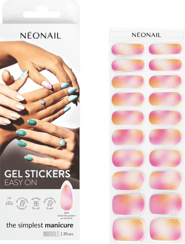 NÉONAIL Nagelfolien Gel Stickers Easy On M14