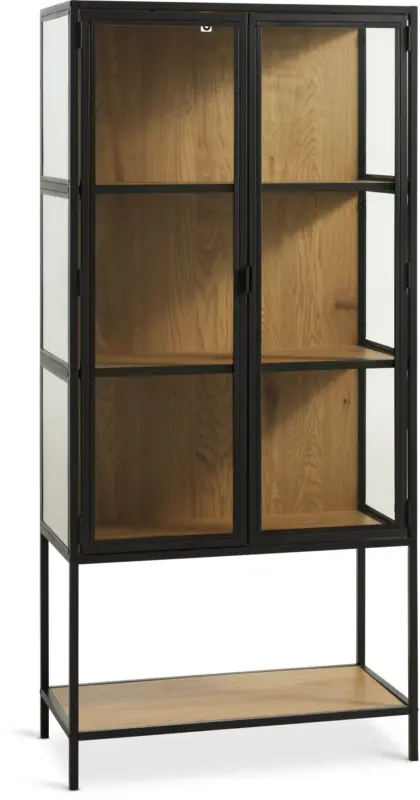 JYSK Витрина TRAPPEDAL топъл дъб/черно