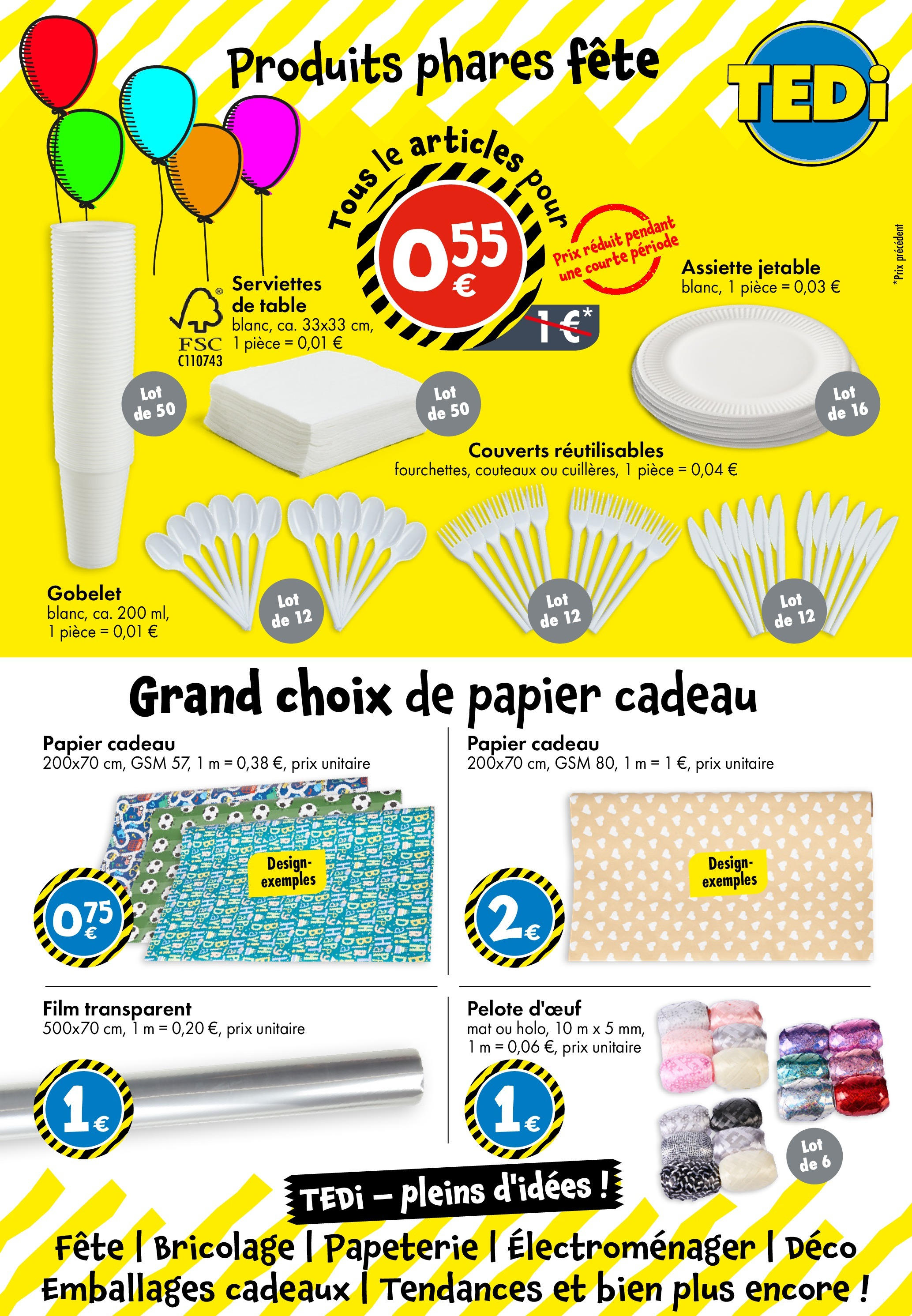 TEDi - Nouvelle Ouverture | Graulhet à partir du 05/09/2025 - promo en ligne | Page: 10 | Produits: Papier cadeau, Table TEDi - Nouvelle Ouverture | Graulhet à partir du 05/09/2025 - promo en ligne | Page: 10 | Produits: Papier cadeau, Table