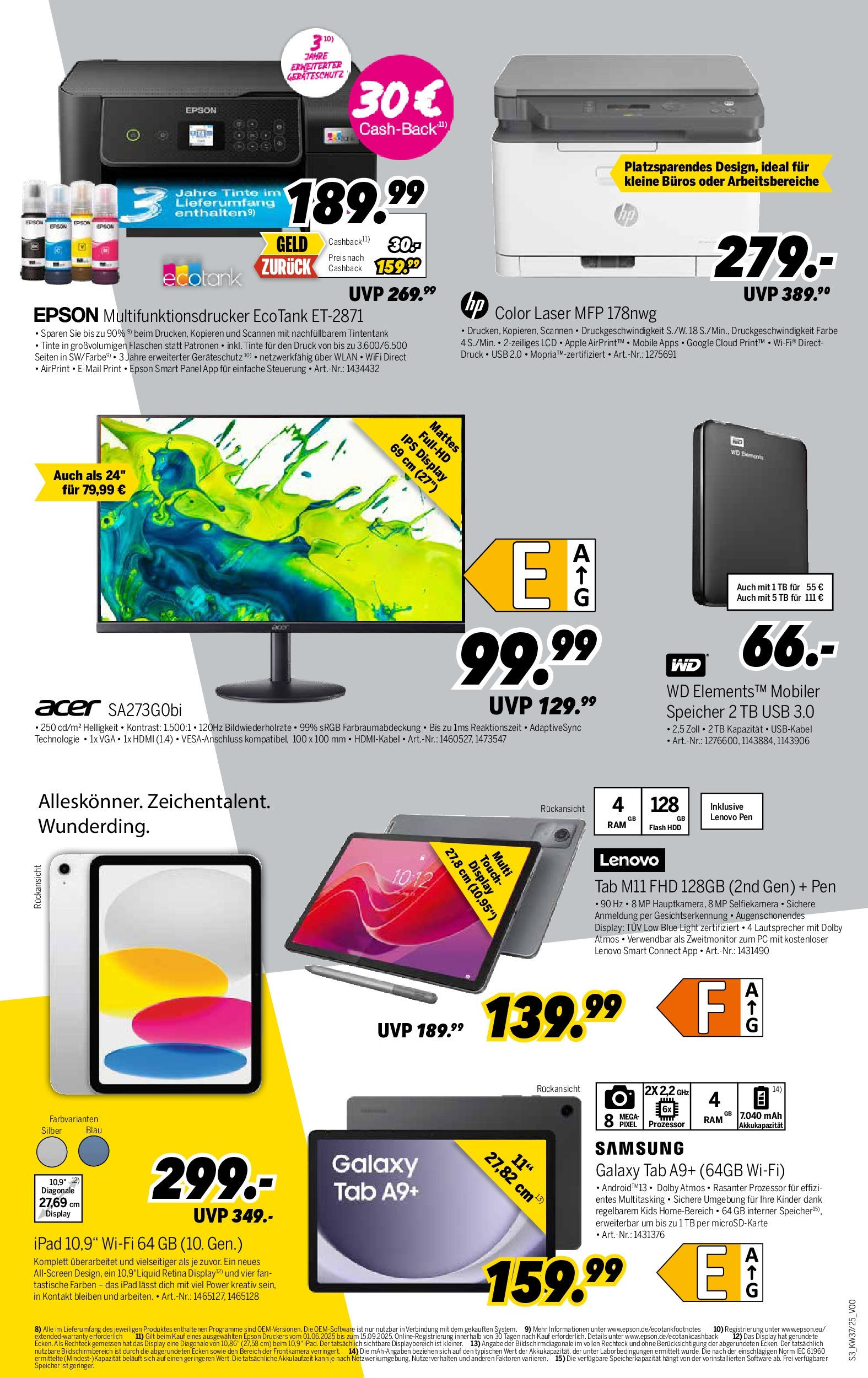 Medimax - MEDIMAX: Aktuelle Angebote (ab 04.09.2025) zum Blättern | Seite: 3 | Produkte: Lautsprecher, Samsung, PC, Drucker Medimax - MEDIMAX: Aktuelle Angebote (ab 04.09.2025) zum Blättern | Seite: 3 | Produkte: Lautsprecher, Samsung, PC, Drucker