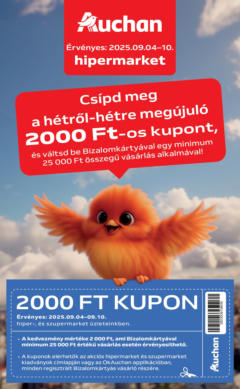 Auchan Akciós újság Miskolc - amely érvényes a következő dátumtól: 04.09.2025