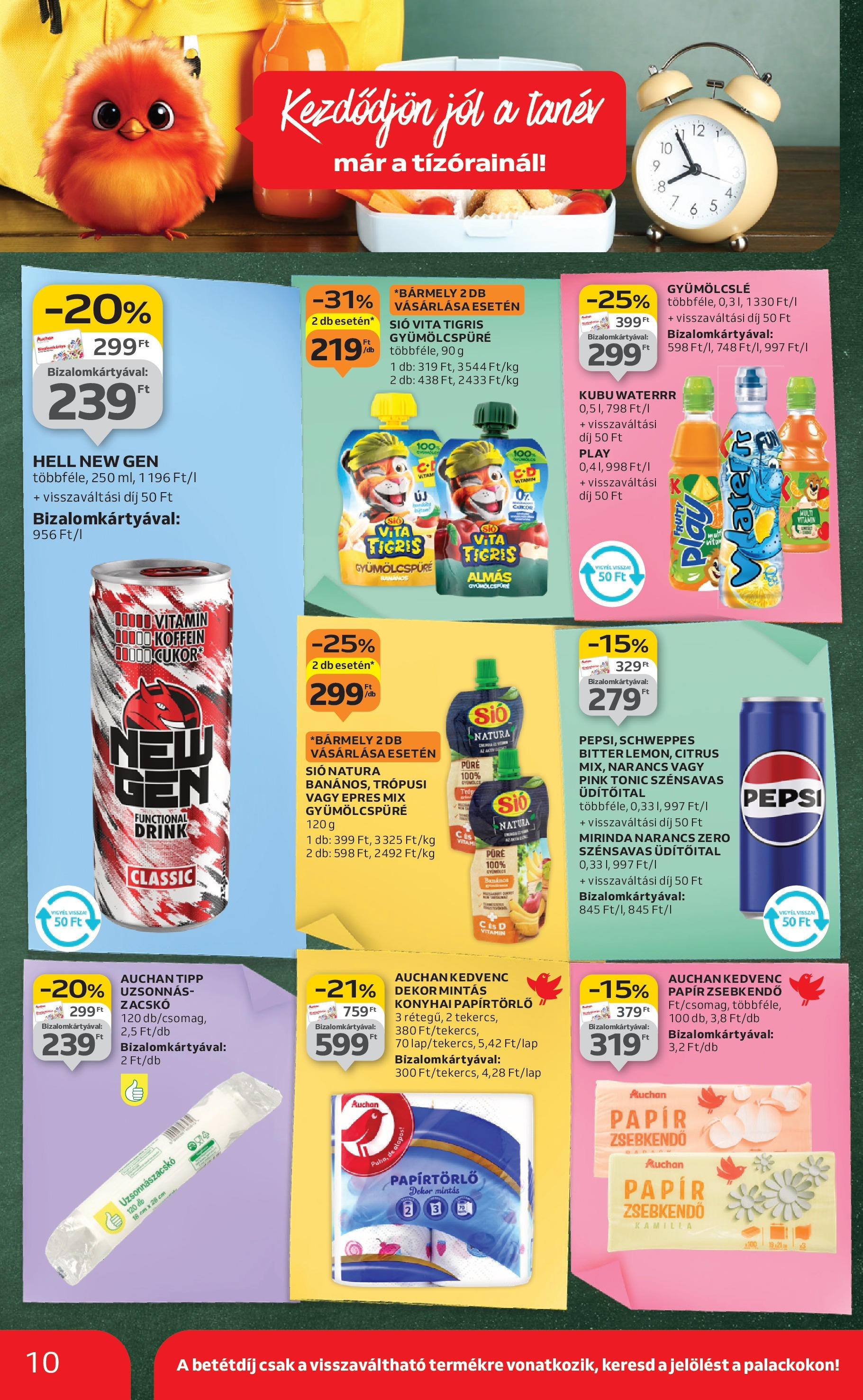Akciós újság új Auchan - 2025.09.04. -tól/töl ⏳ | Oldal: 10 | Termékek: Tonic, Gyümölcslé, Papírtörlő, Narancs Auchan Akciós újság Miskolc - 2025.09.04. -tól/töl > akció, lapozható szórólap 🛍️ | Oldal: 10 | Termékek: Tonic, Gyümölcslé, Papírtörlő, Narancs