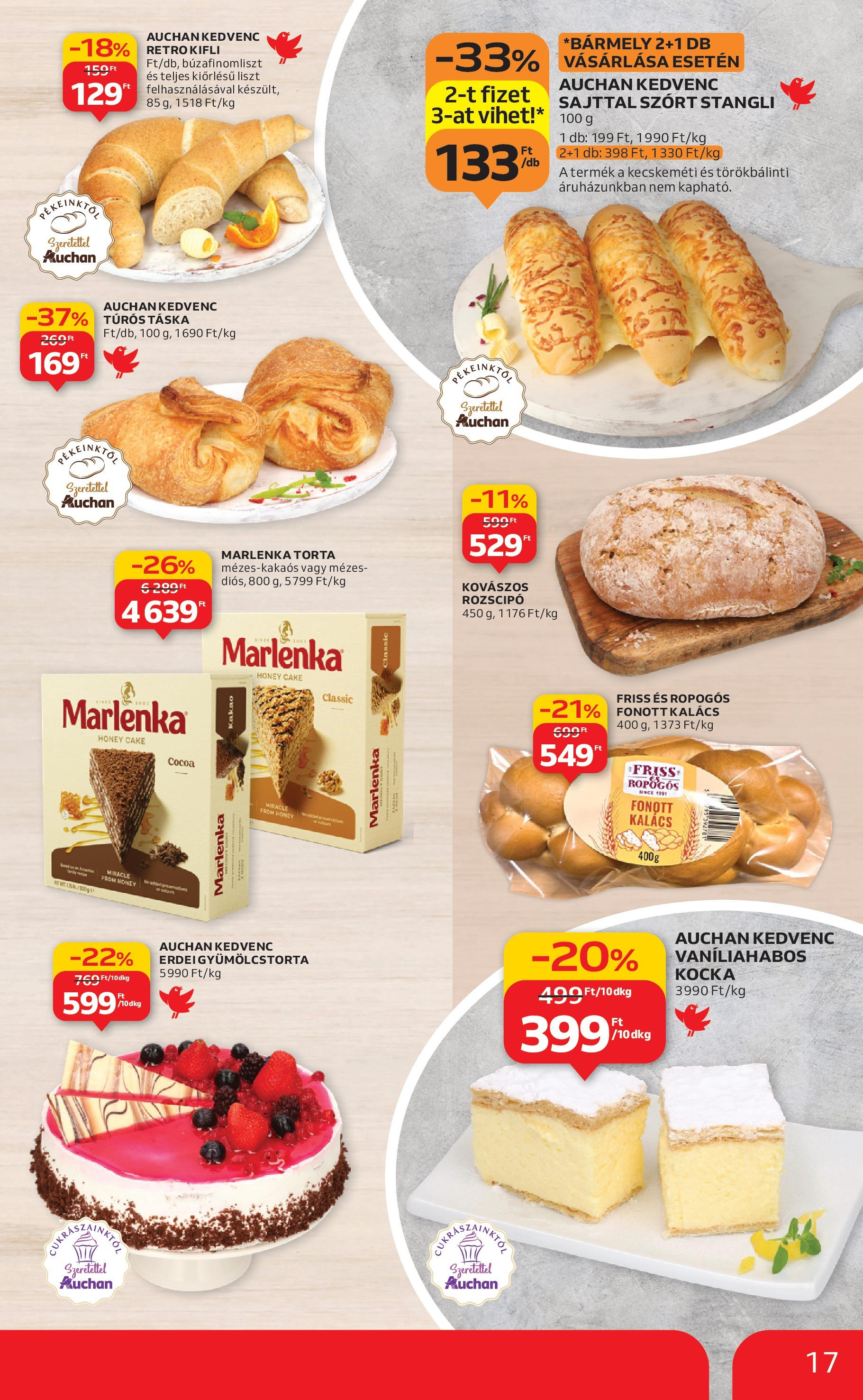 Akciós újság új Auchan - 2025.09.04. -tól/töl ⏳ | Oldal: 17 | Termékek: Torta, Táska, Stangli, Kalács Auchan Akciós újság Miskolc - 2025.09.04. -tól/töl > akció, lapozható szórólap 🛍️ | Oldal: 17 | Termékek: Torta, Táska, Stangli, Kalács