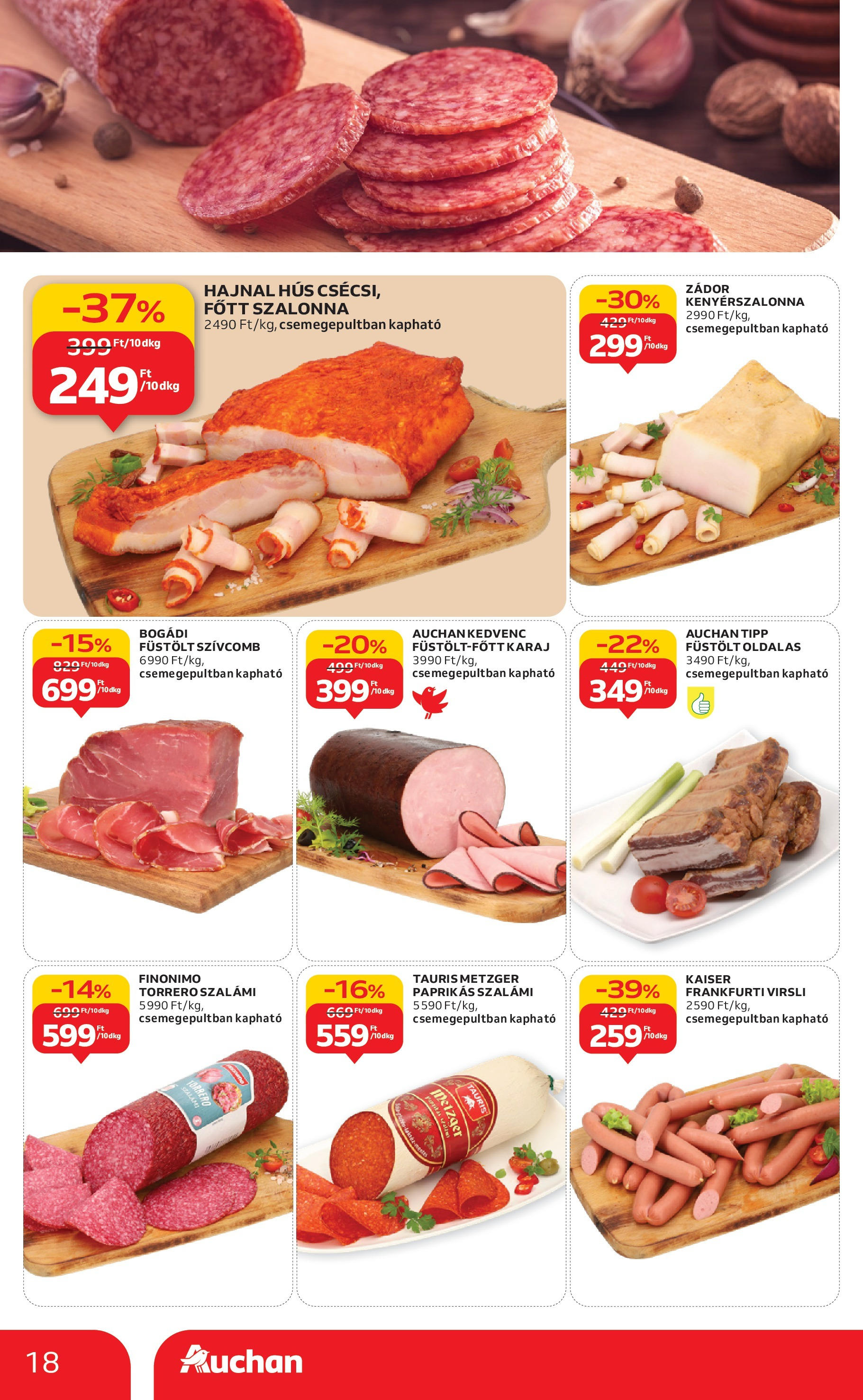 Akciós újság új Auchan - 2025.09.04. -tól/töl ⏳ | Oldal: 18 | Termékek: Virsli, Hús, Szalámi, Szalonna Auchan Akciós újság Miskolc - 2025.09.04. -tól/töl > akció, lapozható szórólap 🛍️ | Oldal: 18 | Termékek: Virsli, Hús, Szalámi, Szalonna