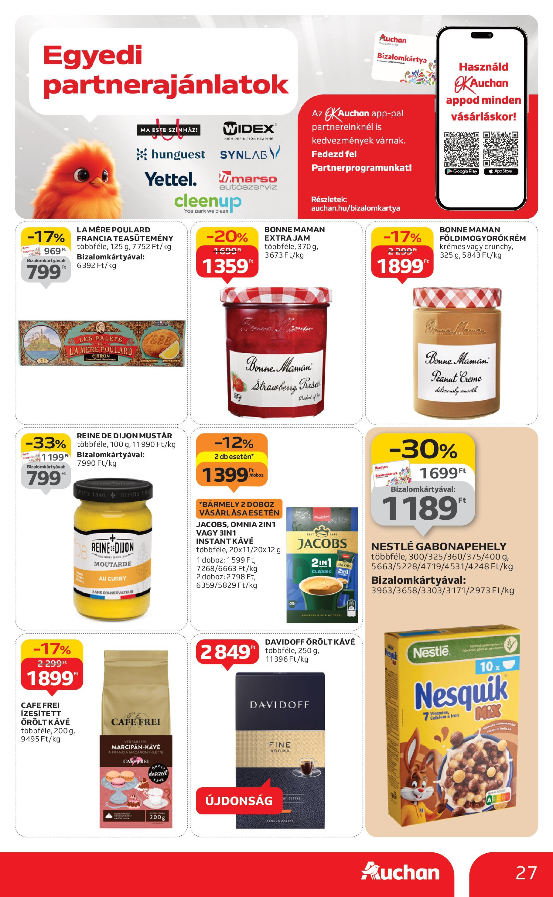 Akciós újság új Auchan - 2025.09.04. -tól/töl ⏳ | Oldal: 27 | Termékek: Gabonapehely, Teasütemény, Kávé, Instant kávé Auchan Akciós újság Miskolc - 2025.09.04. -tól/töl > akció, lapozható szórólap 🛍️ | Oldal: 27 | Termékek: Gabonapehely, Teasütemény, Kávé, Instant kávé