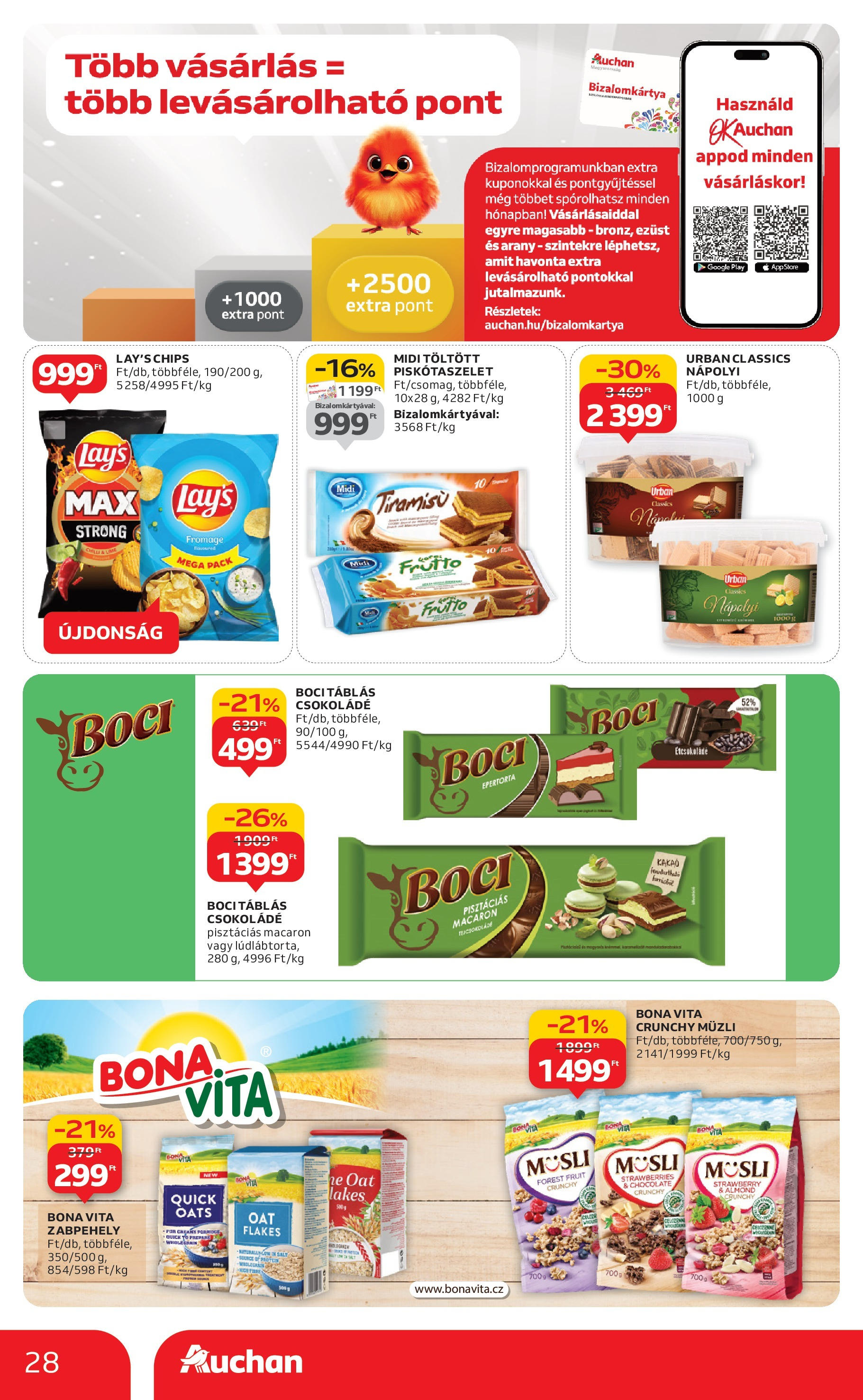 Akciós újság új Auchan - 2025.09.04. -tól/töl ⏳ | Oldal: 28 | Termékek: Zabpehely, Chips, Étcsokoládé, Nápolyi Auchan Akciós újság Miskolc - 2025.09.04. -tól/töl > akció, lapozható szórólap 🛍️ | Oldal: 28 | Termékek: Zabpehely, Chips, Étcsokoládé, Nápolyi