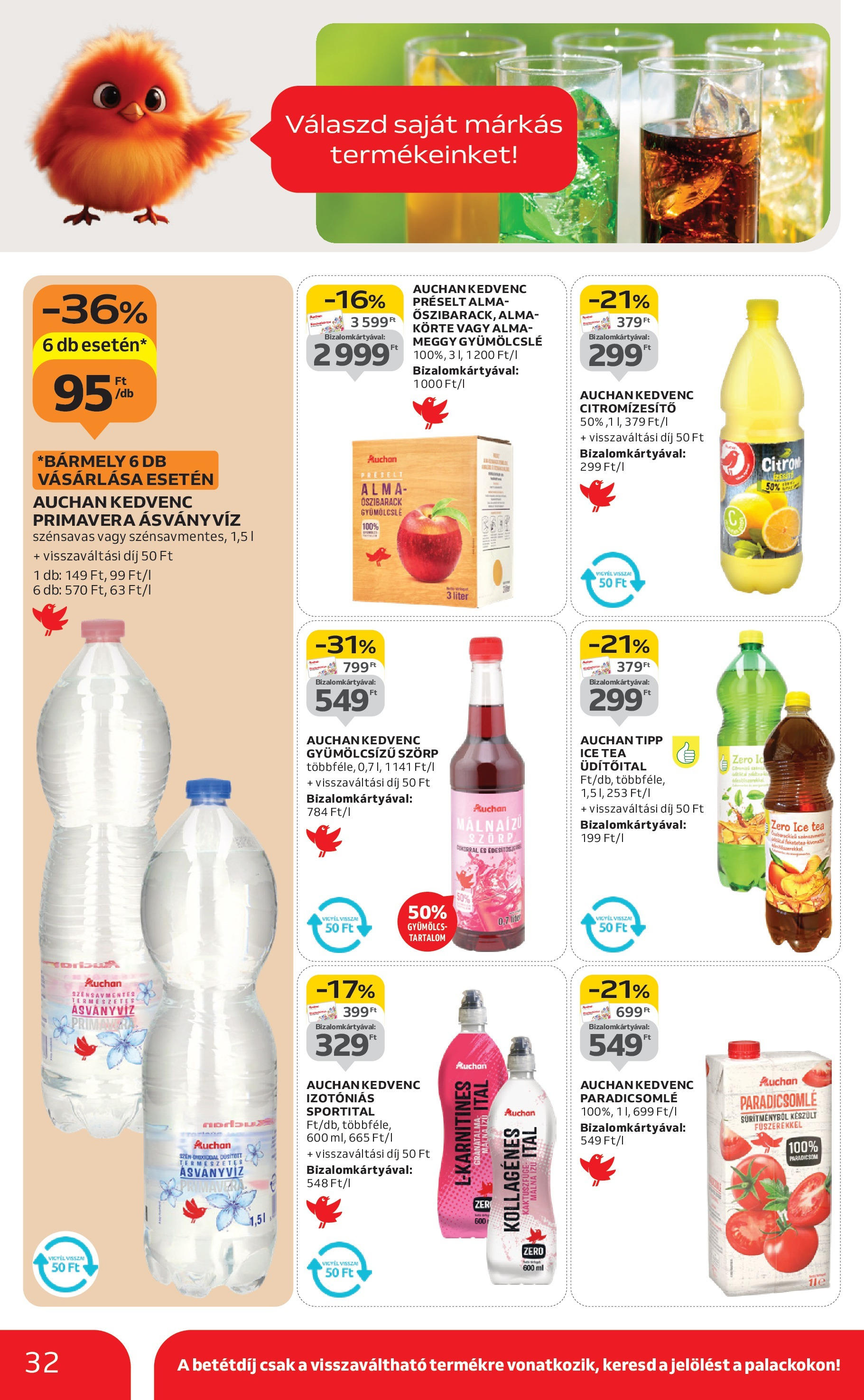 Akciós újság új Auchan - 2025.09.04. -tól/töl ⏳ | Oldal: 32 | Termékek: Szörp, Körte, Málna, Gyümölcs Auchan Akciós újság Miskolc - 2025.09.04. -tól/töl > akció, lapozható szórólap 🛍️ | Oldal: 32 | Termékek: Szörp, Körte, Málna, Gyümölcs