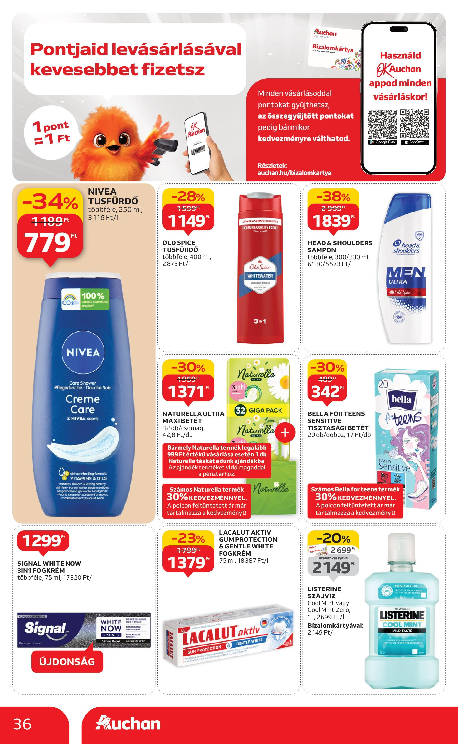 Akciós újság új Auchan - 2025.09.04. -tól/töl ⏳ | Oldal: 36 | Termékek: Old spice, Tisztasági betét, Sampon, Fogkrém Auchan Akciós újság Miskolc - 2025.09.04. -tól/töl > akció, lapozható szórólap 🛍️ | Oldal: 36 | Termékek: Old spice, Tisztasági betét, Sampon, Fogkrém