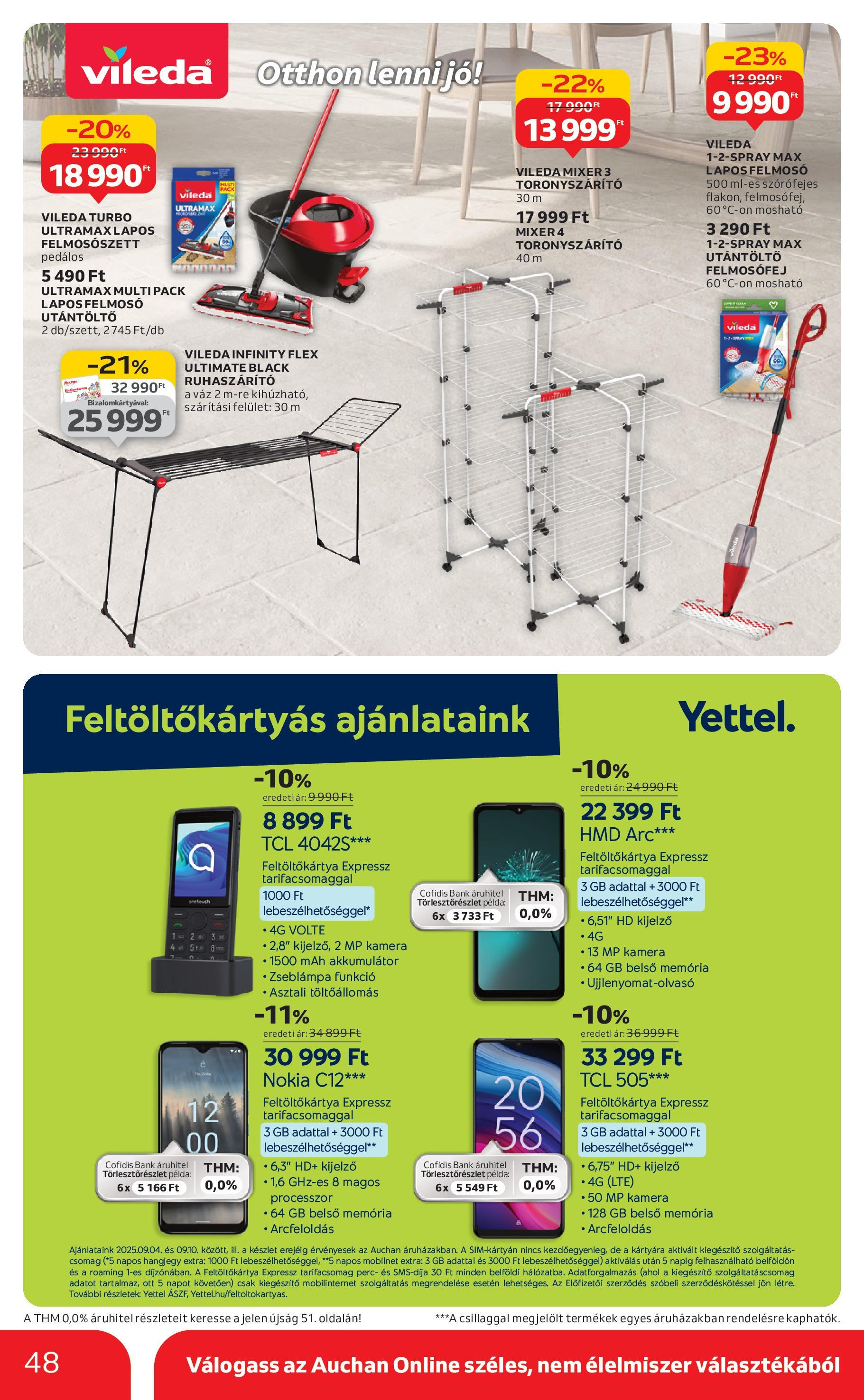 Akciós újság új Auchan - 2025.09.04. -tól/töl ⏳ | Oldal: 48 | Termékek: Kamera, Akkumulátor, Felmosófej, Vileda Auchan Akciós újság Miskolc - 2025.09.04. -tól/töl > akció, lapozható szórólap 🛍️ | Oldal: 48 | Termékek: Kamera, Akkumulátor, Felmosófej, Vileda