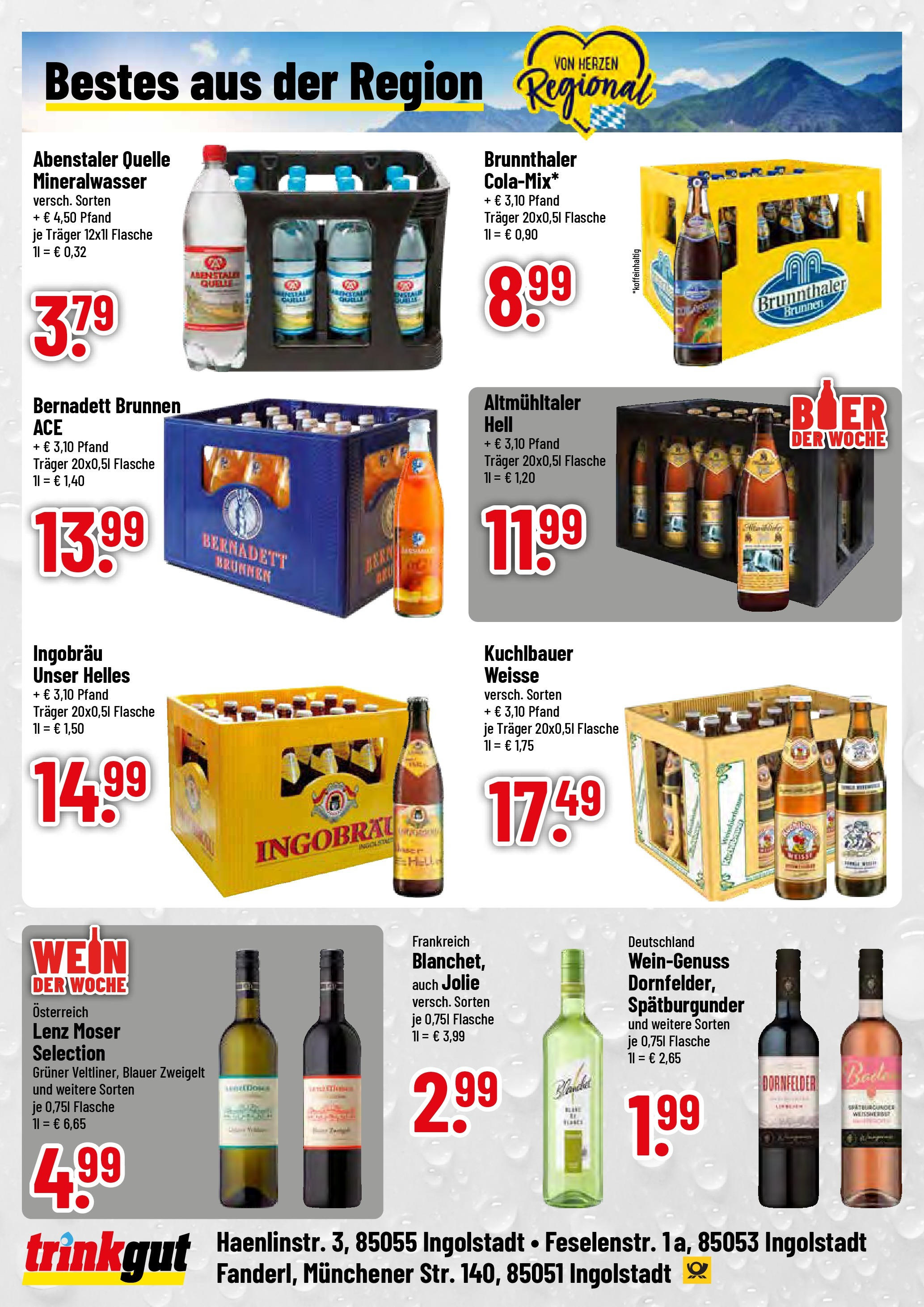 Trinkgut - trinkgut: Wochenangebote (ab 07.09.2025) » Angebote ab Montag | Seite: 4 | Produkte: Mineralwasser, Wein Trinkgut - trinkgut: Wochenangebote (ab 07.09.2025) » Angebote online | Seite: 4 | Produkte: Mineralwasser, Wein