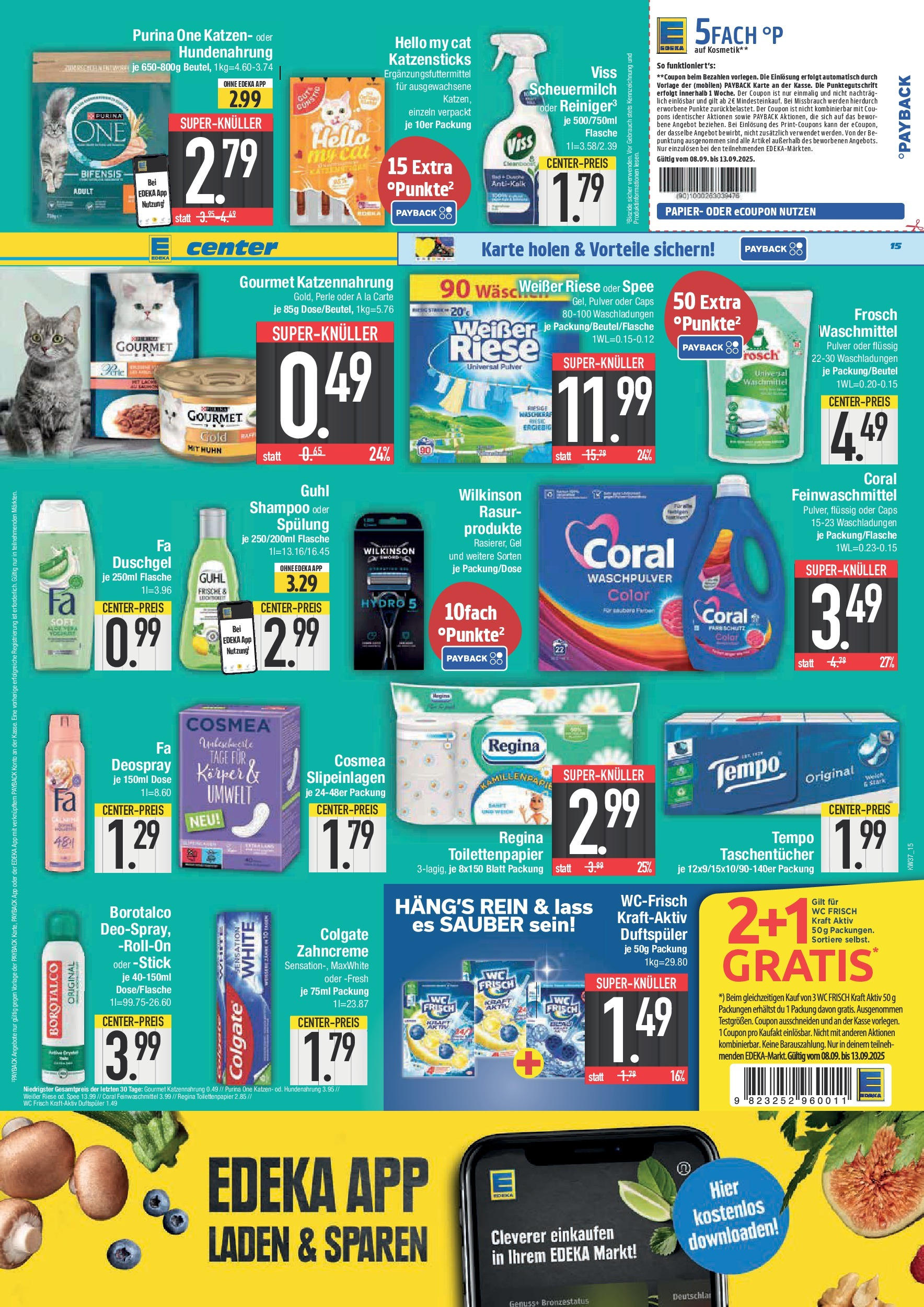 Edeka prospekt München (ab 07.09.2025) » Angebote Online | Seite: 15 | Produkte: Fa duschgel, Shampoo, Duschgel, Deospray Edeka prospekt München (ab 07.09.2025) » Angebote Online | Seite: 15 | Produkte: Fa duschgel, Shampoo, Duschgel, Deospray
