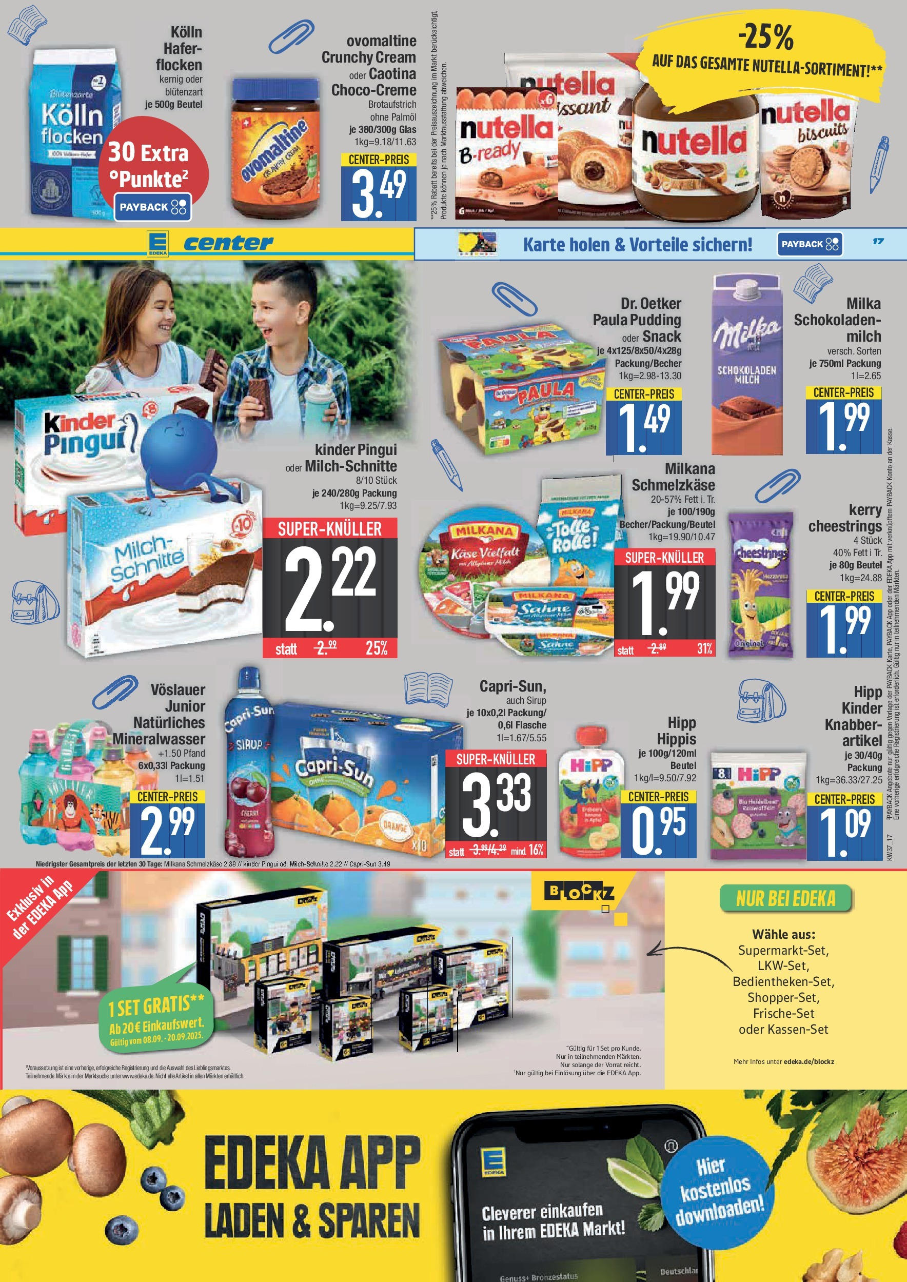 Edeka prospekt München (ab 07.09.2025) » Angebote Online | Seite: 17 | Produkte: Ovomaltine, Kolln, Mineralwasser, Nutella Edeka prospekt München (ab 07.09.2025) » Angebote Online | Seite: 17 | Produkte: Ovomaltine, Kolln, Mineralwasser, Nutella