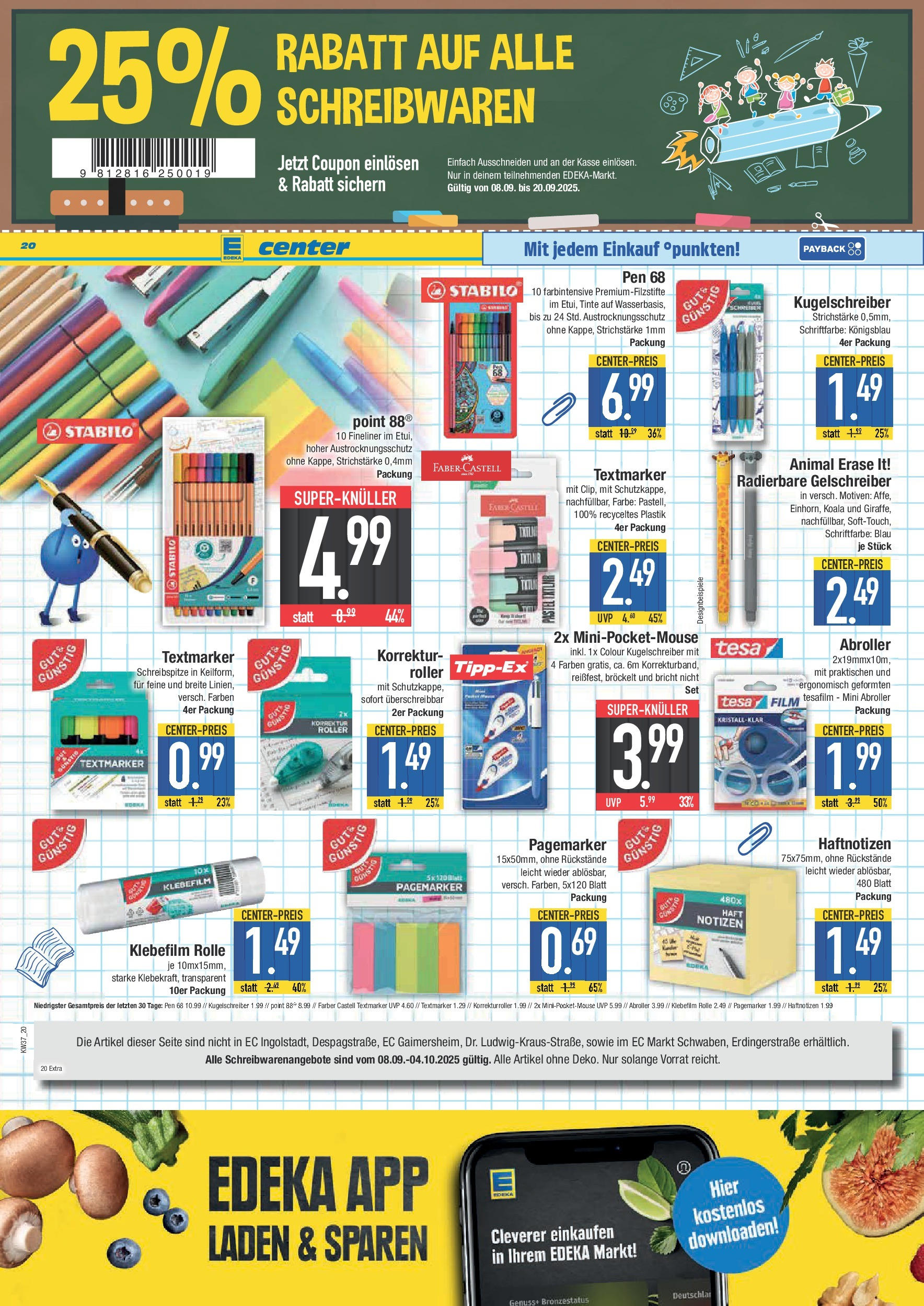 Edeka prospekt Krumbach (ab 07.09.2025) » Angebote Online | Seite: 19 | Produkte: Highlighter Edeka prospekt Krumbach (ab 07.09.2025) » Angebote Online | Seite: 19 | Produkte: Highlighter