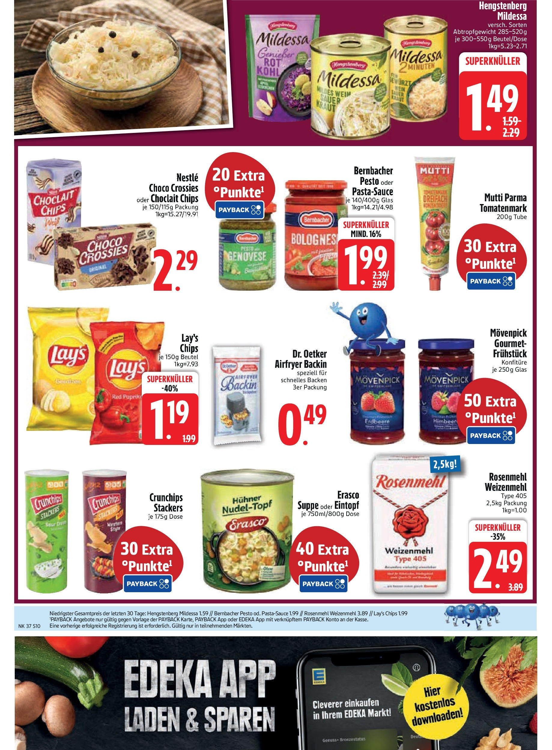Edeka prospekt Kirchseeon (ab 07.09.2025) » Angebote Online | Seite: 12 | Produkte: Weizenmehl, Kraut, Erasco, Chips Edeka prospekt Kirchseeon (ab 07.09.2025) » Angebote Online | Seite: 12 | Produkte: Weizenmehl, Kraut, Erasco, Chips