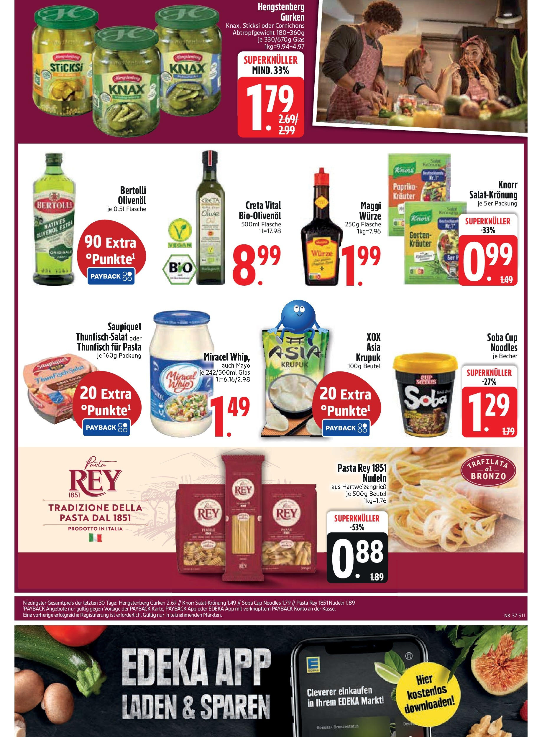 Edeka prospekt Kirchseeon (ab 07.09.2025) » Angebote Online | Seite: 13 | Produkte: Maggi, Bertolli olivenol, Knorr, Gurken Edeka prospekt Kirchseeon (ab 07.09.2025) » Angebote Online | Seite: 13 | Produkte: Maggi, Bertolli olivenol, Knorr, Gurken