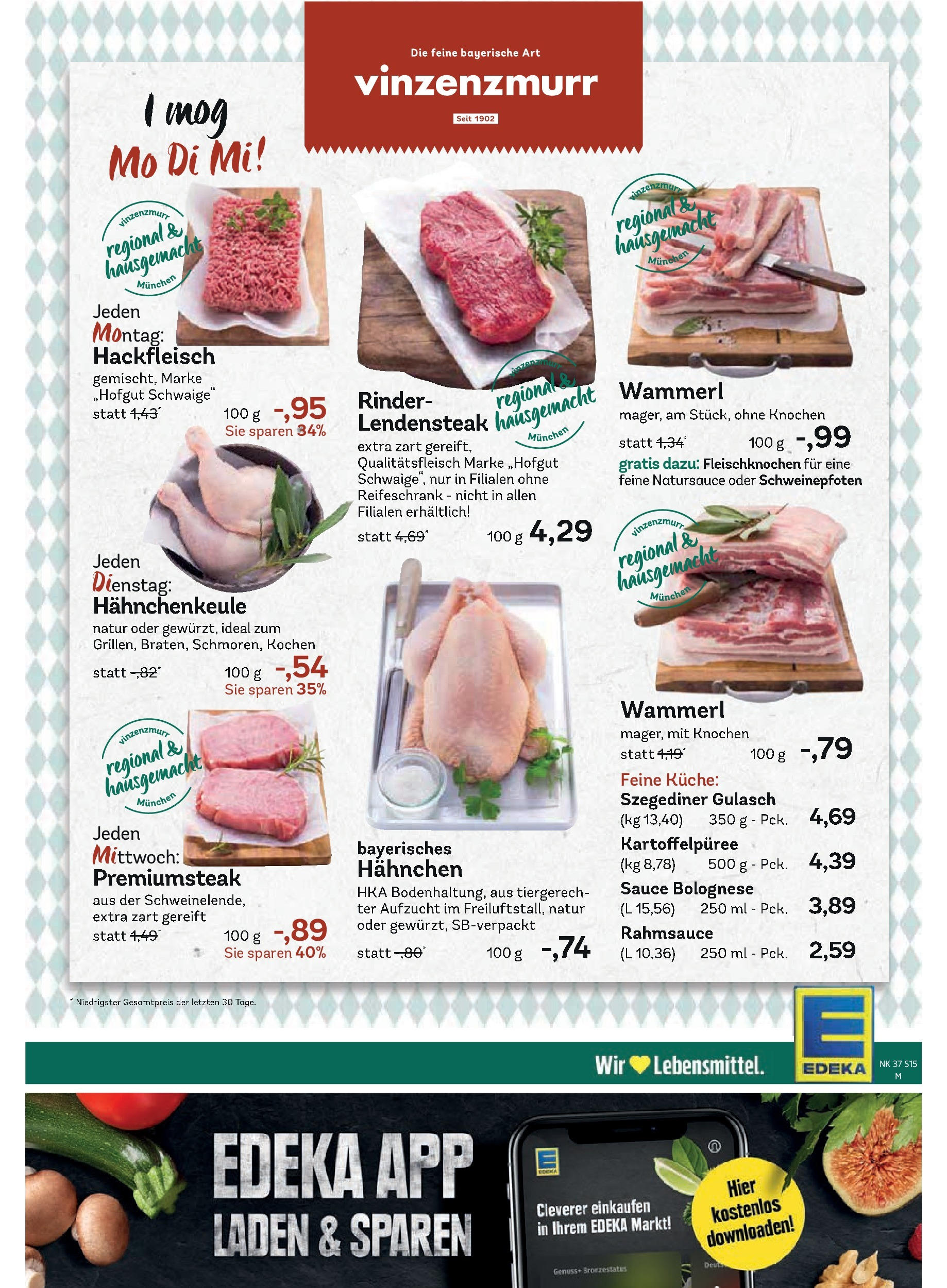 Edeka prospekt Unterföhring (ab 07.09.2025) » Angebote Online | Seite: 17 | Produkte: Hahnchen, Küche, Gulasch, Hackfleisch Edeka prospekt Unterföhring (ab 07.09.2025) » Angebote Online | Seite: 17 | Produkte: Hahnchen, Küche, Gulasch, Hackfleisch