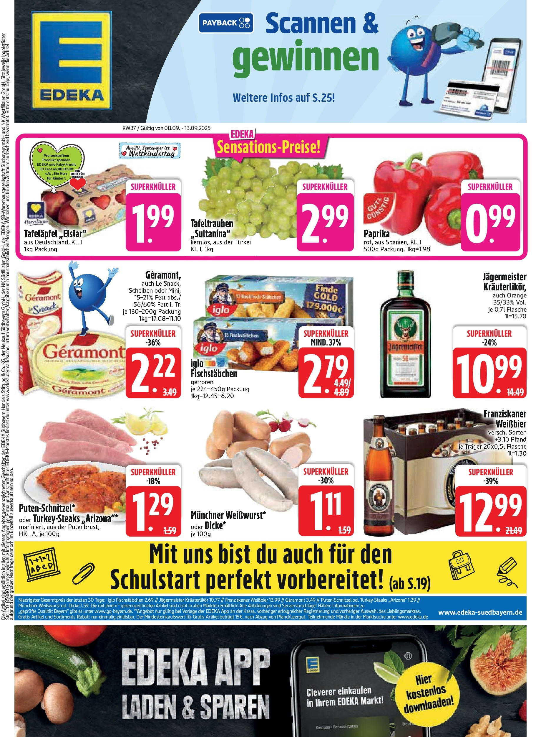 Edeka prospekt Kirchseeon (ab 07.09.2025) » Angebote Online | Seite: 3 | Produkte: Geramont, Weißbier, Weißwurst, Putenschnitzel Edeka prospekt Kirchseeon (ab 07.09.2025) » Angebote Online | Seite: 3 | Produkte: Geramont, Weißbier, Weißwurst, Putenschnitzel