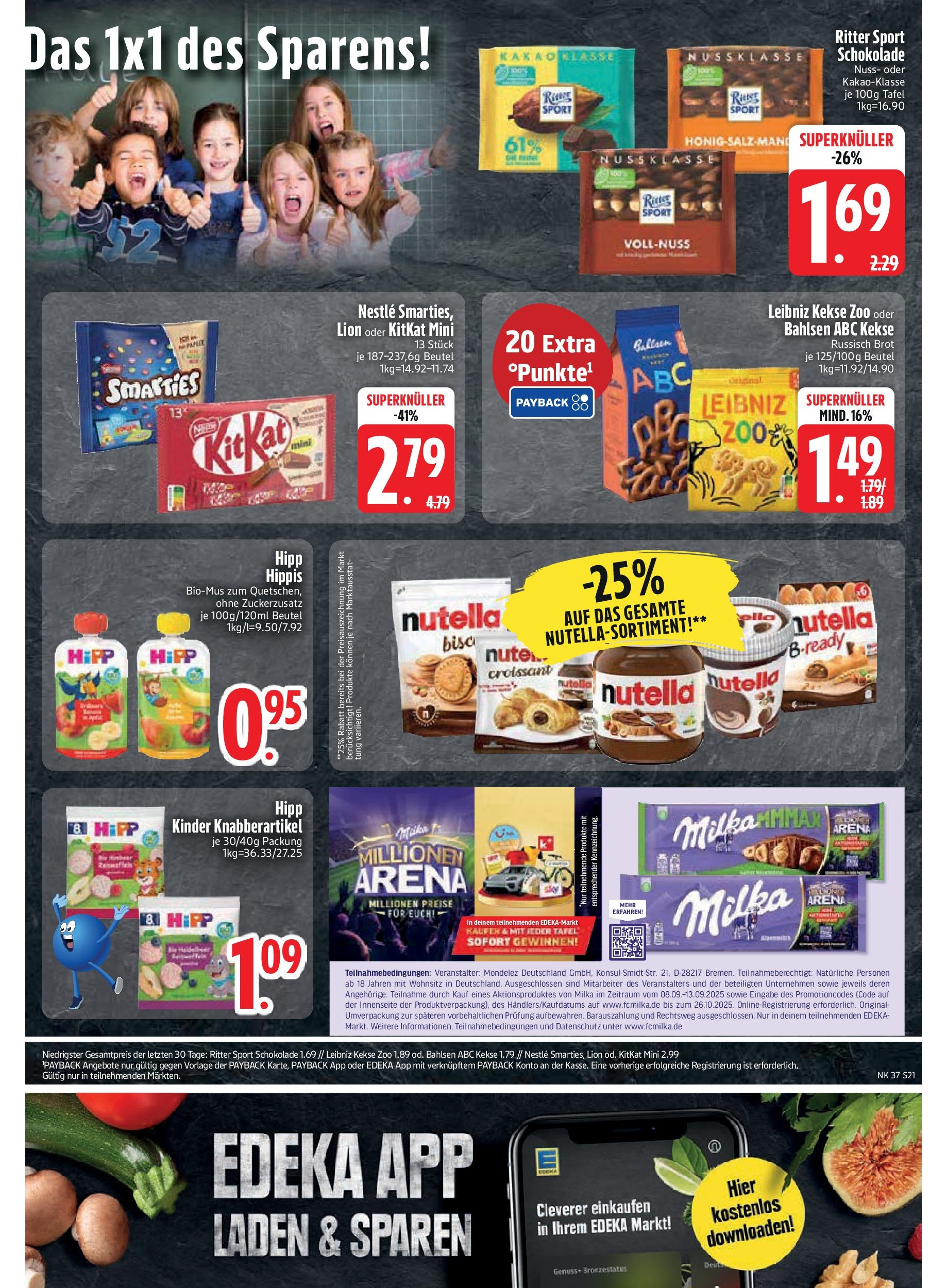 Edeka prospekt Kirchseeon (ab 07.09.2025) » Angebote Online | Seite: 23 | Produkte: Ritter sport, Smarties, Croissant, Nutella Edeka prospekt Kirchseeon (ab 07.09.2025) » Angebote Online | Seite: 23 | Produkte: Ritter sport, Smarties, Croissant, Nutella