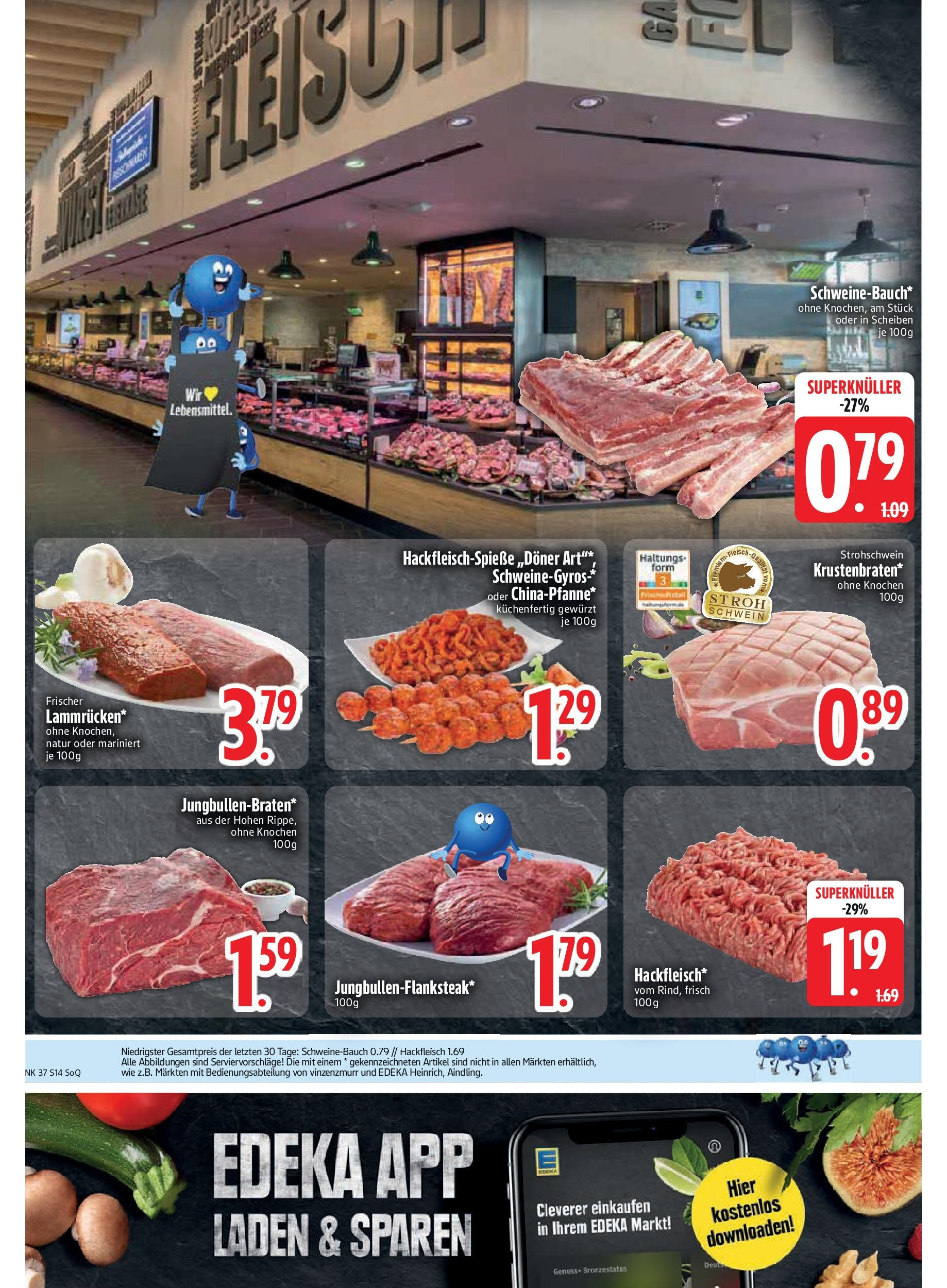 Edeka prospekt Kirchseeon (ab 07.09.2025) » Angebote Online | Seite: 16 | Produkte: Schweinebauch, Steak, Hackfleisch Edeka prospekt Kirchseeon (ab 07.09.2025) » Angebote Online | Seite: 16 | Produkte: Schweinebauch, Steak, Hackfleisch
