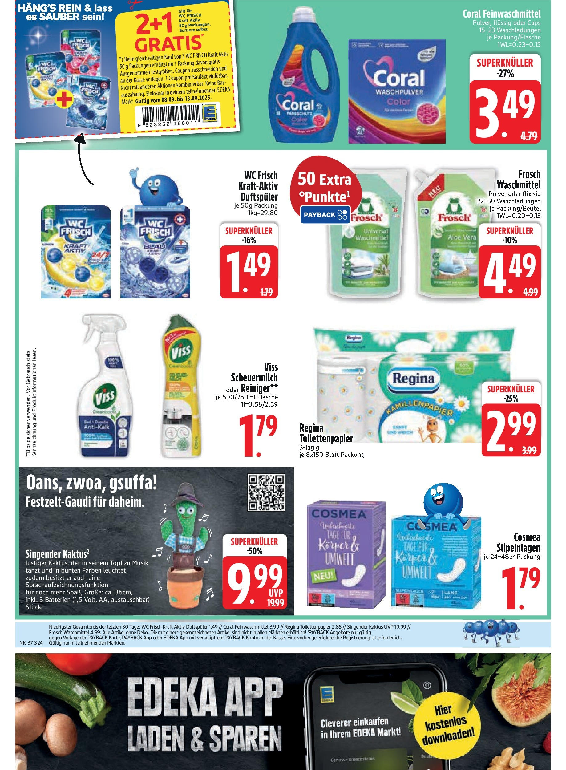 Edeka prospekt Kirchseeon (ab 07.09.2025) » Angebote Online | Seite: 26 | Produkte: Batterien, Coral, Wc frisch, Toilettenpapier Edeka prospekt Kirchseeon (ab 07.09.2025) » Angebote Online | Seite: 26 | Produkte: Batterien, Coral, Wc frisch, Toilettenpapier