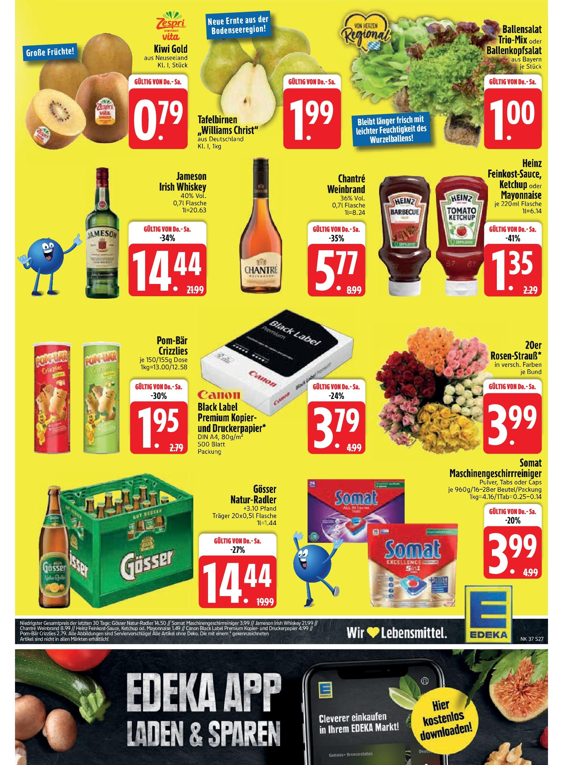 Edeka prospekt Kirchseeon (ab 07.09.2025) » Angebote Online | Seite: 29 | Produkte: Jameson, Radler, Kiwi, Whiskey Edeka prospekt Kirchseeon (ab 07.09.2025) » Angebote Online | Seite: 29 | Produkte: Jameson, Radler, Kiwi, Whiskey