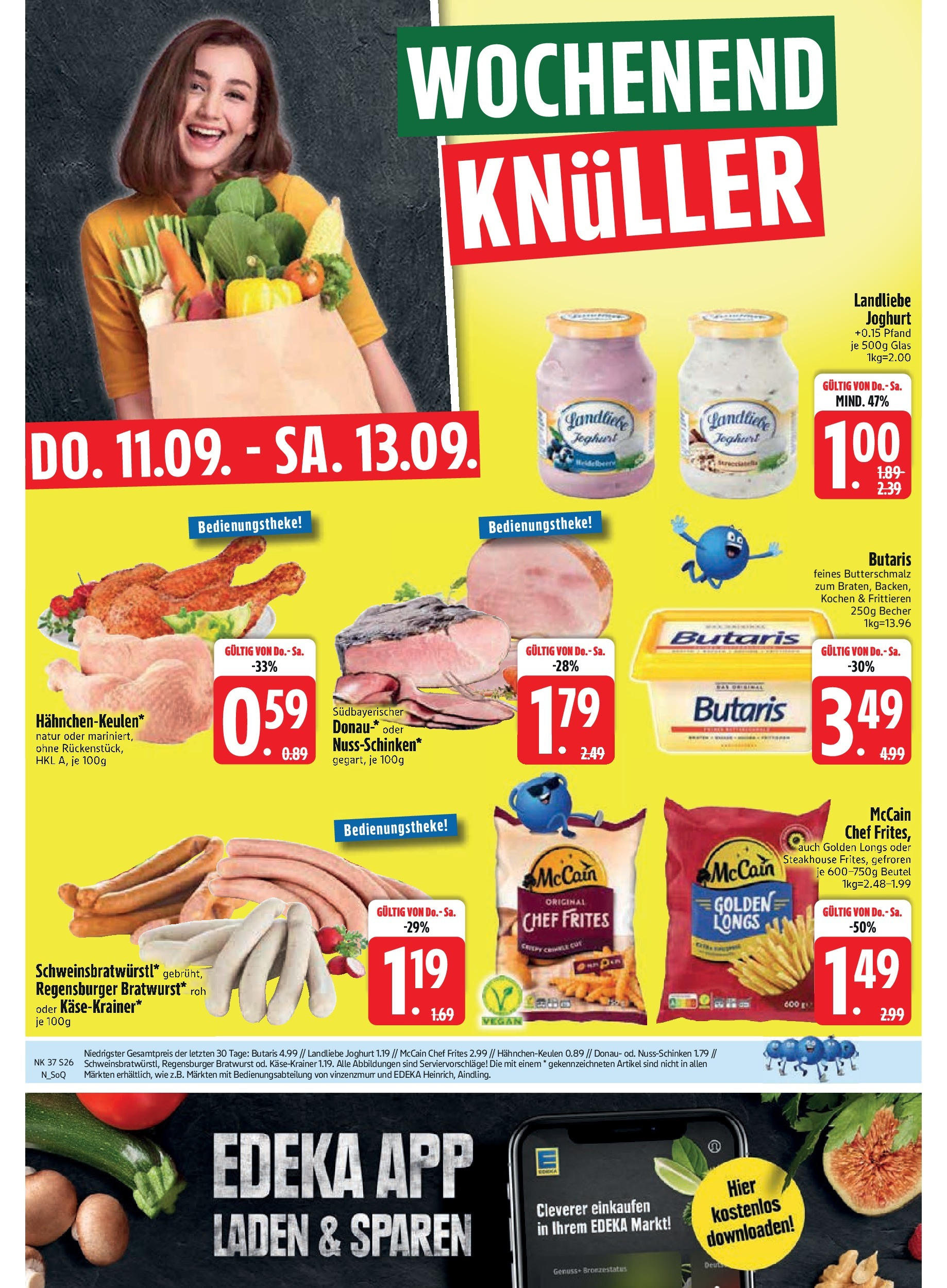 Edeka prospekt Kirchseeon (ab 07.09.2025) » Angebote Online | Seite: 28 | Produkte: Butter, Joghurt, Bratwurst, Käsekrainer Edeka prospekt Kirchseeon (ab 07.09.2025) » Angebote Online | Seite: 28 | Produkte: Butter, Joghurt, Bratwurst, Käsekrainer