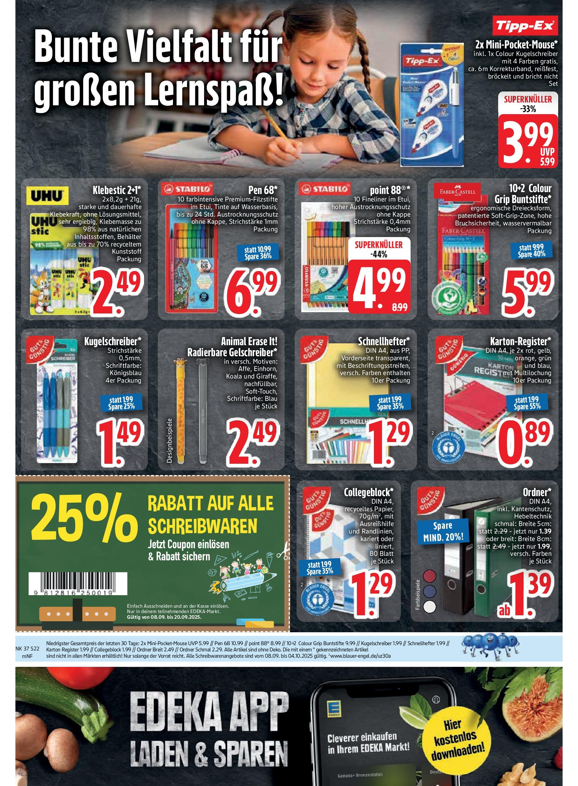 Edeka prospekt Markt Schwaben (ab 07.09.2025) » Angebote Online | Seite: 24 | Produkte: Notebook, Kappe Edeka prospekt Markt Schwaben (ab 07.09.2025) » Angebote Online | Seite: 24 | Produkte: Notebook, Kappe