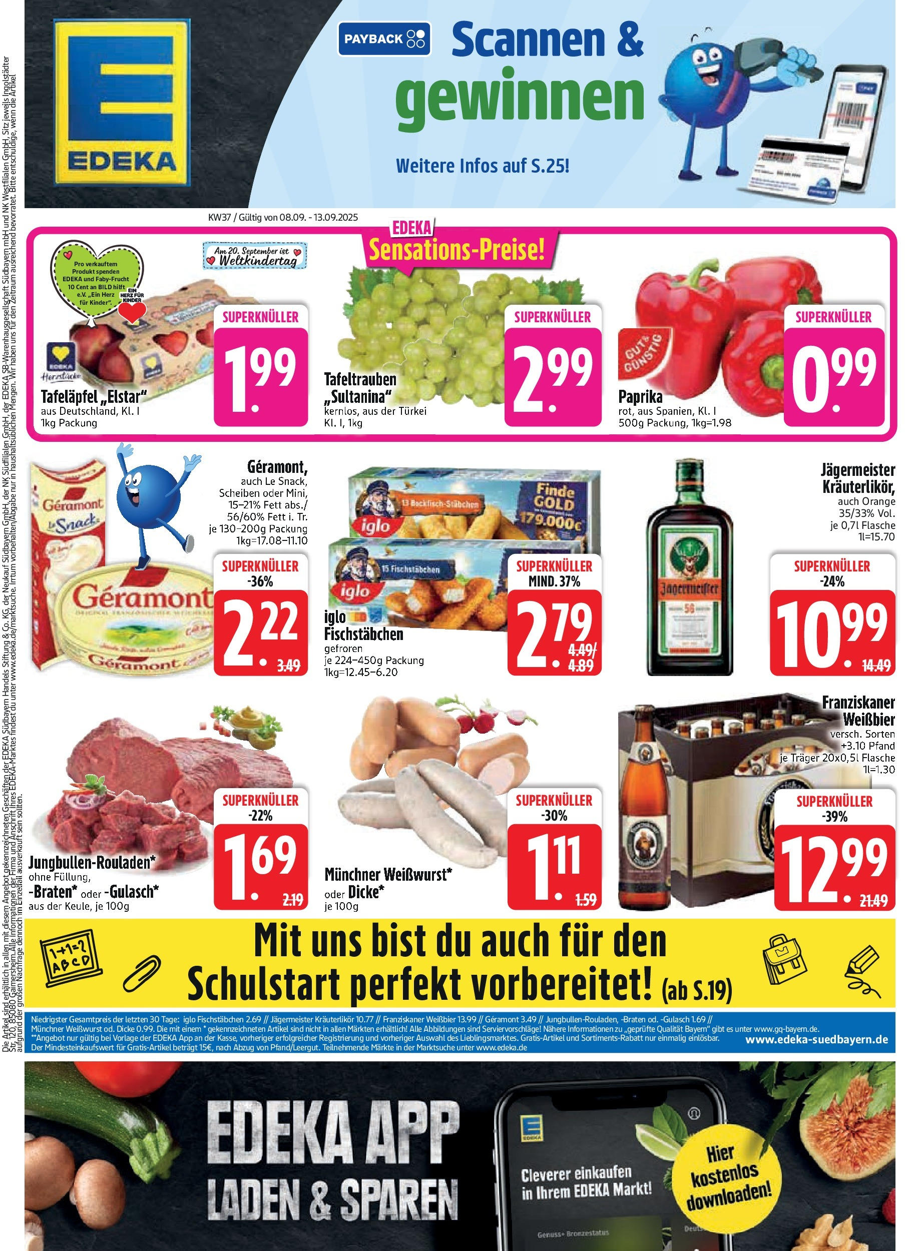 Edeka prospekt Altmannstein (ab 07.09.2025) » Angebote Online | Seite: 3 | Produkte: Franziskaner, Iglo, Weißwurst, Fischstabchen Edeka prospekt Altmannstein (ab 07.09.2025) » Angebote Online | Seite: 3 | Produkte: Franziskaner, Iglo, Weißwurst, Fischstabchen