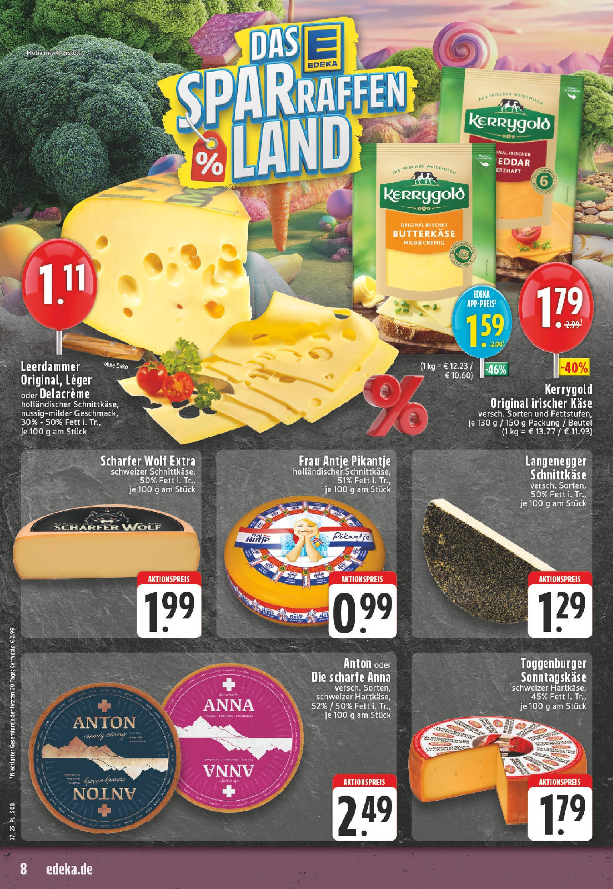 Edeka prospekt Goch (ab 07.09.2025) » Angebote Online | Seite: 8 | Produkte: Käse, Leerdammer Edeka prospekt Goch (ab 07.09.2025) » Angebote Online | Seite: 8 | Produkte: Käse, Leerdammer