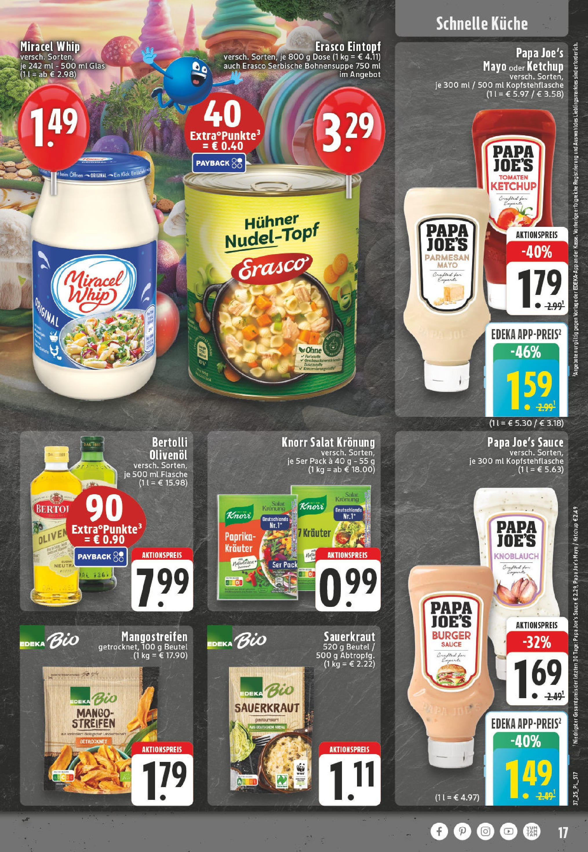 Edeka prospekt Goch (ab 07.09.2025) » Angebote Online | Seite: 17 | Produkte: Bertolli olivenol, Tomaten, Paprika, Knoblauch Edeka prospekt Goch (ab 07.09.2025) » Angebote Online | Seite: 17 | Produkte: Bertolli olivenol, Tomaten, Paprika, Knoblauch