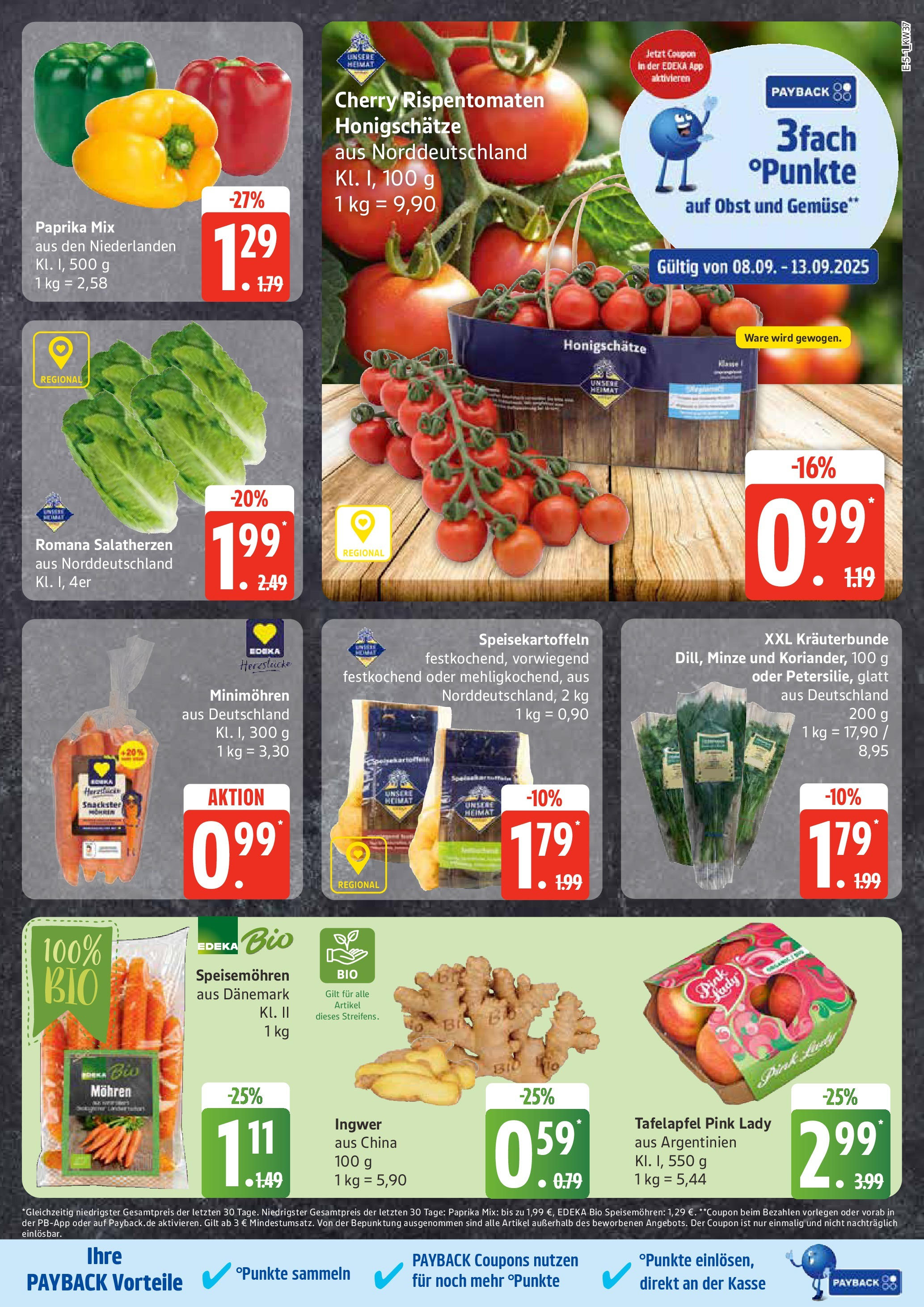 Marktkauf - Marktkauf: Wochenangebote (ab 07.09.2025) » Angebote online | Seite: 5 | Produkte: Mohren, Gemüse, Paprika, Obst