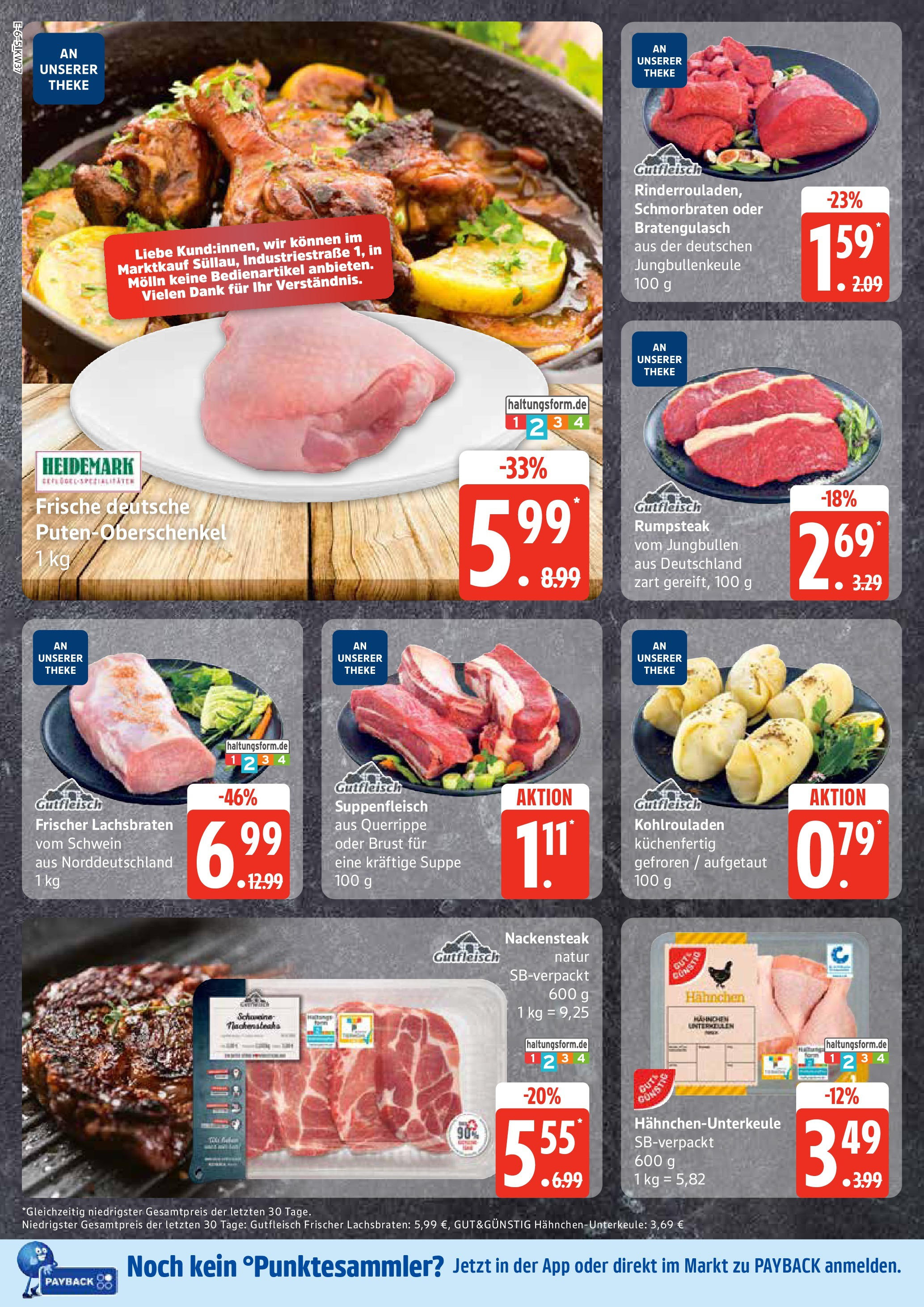 Marktkauf - Marktkauf: Wochenangebote (ab 07.09.2025) » Angebote ab Montag | Seite: 6 | Produkte: Rumpsteak, Hahnchen, Theke, Suppenfleisch Marktkauf - Marktkauf: Wochenangebote (ab 07.09.2025) » Angebote online | Seite: 6 | Produkte: Rumpsteak, Hahnchen, Theke, Suppenfleisch