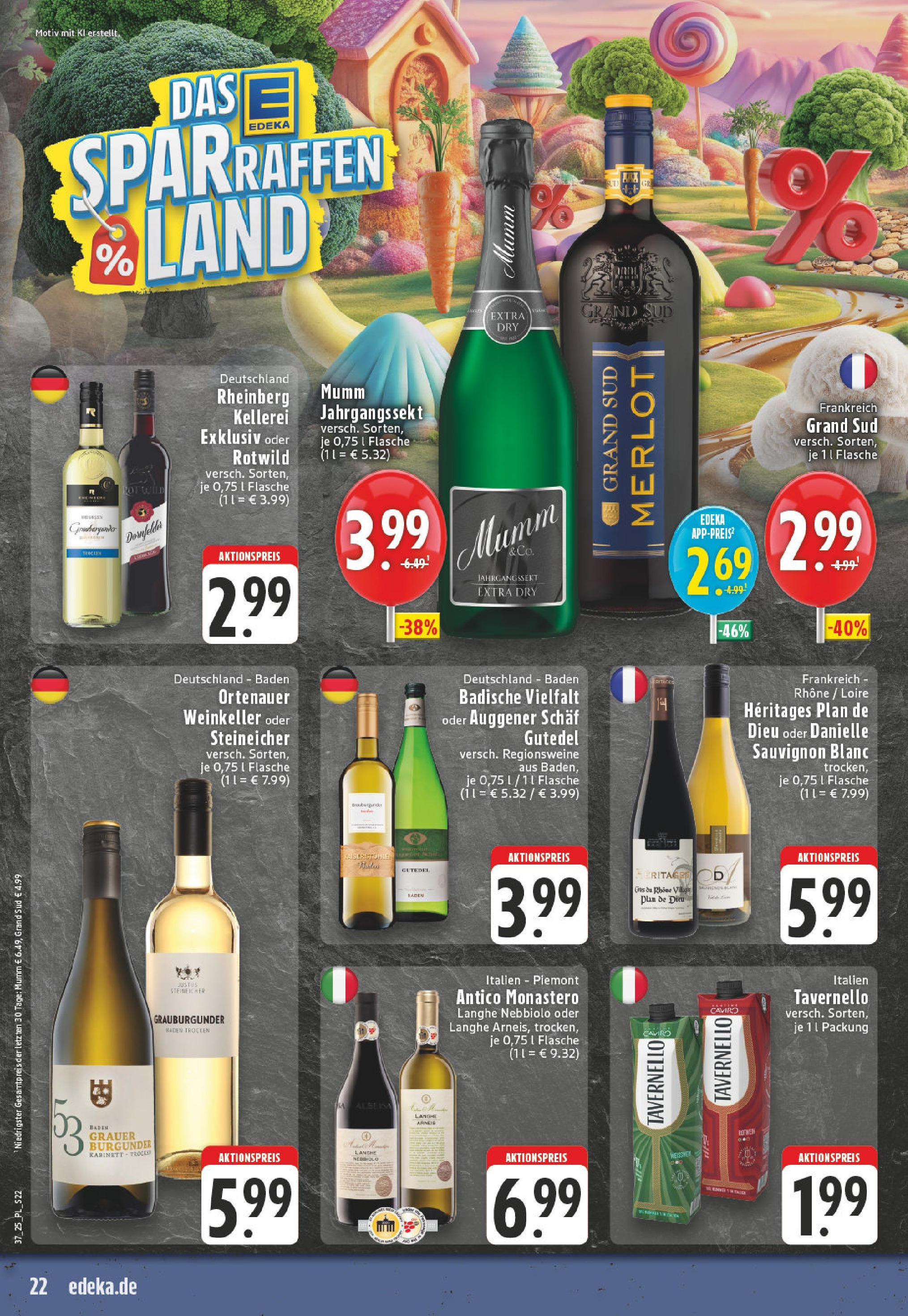 Edeka prospekt Goch (ab 07.09.2025) » Angebote Online | Seite: 22 | Produkte: Merlot, Grand sud Edeka prospekt Goch (ab 07.09.2025) » Angebote Online | Seite: 22 | Produkte: Merlot, Grand sud