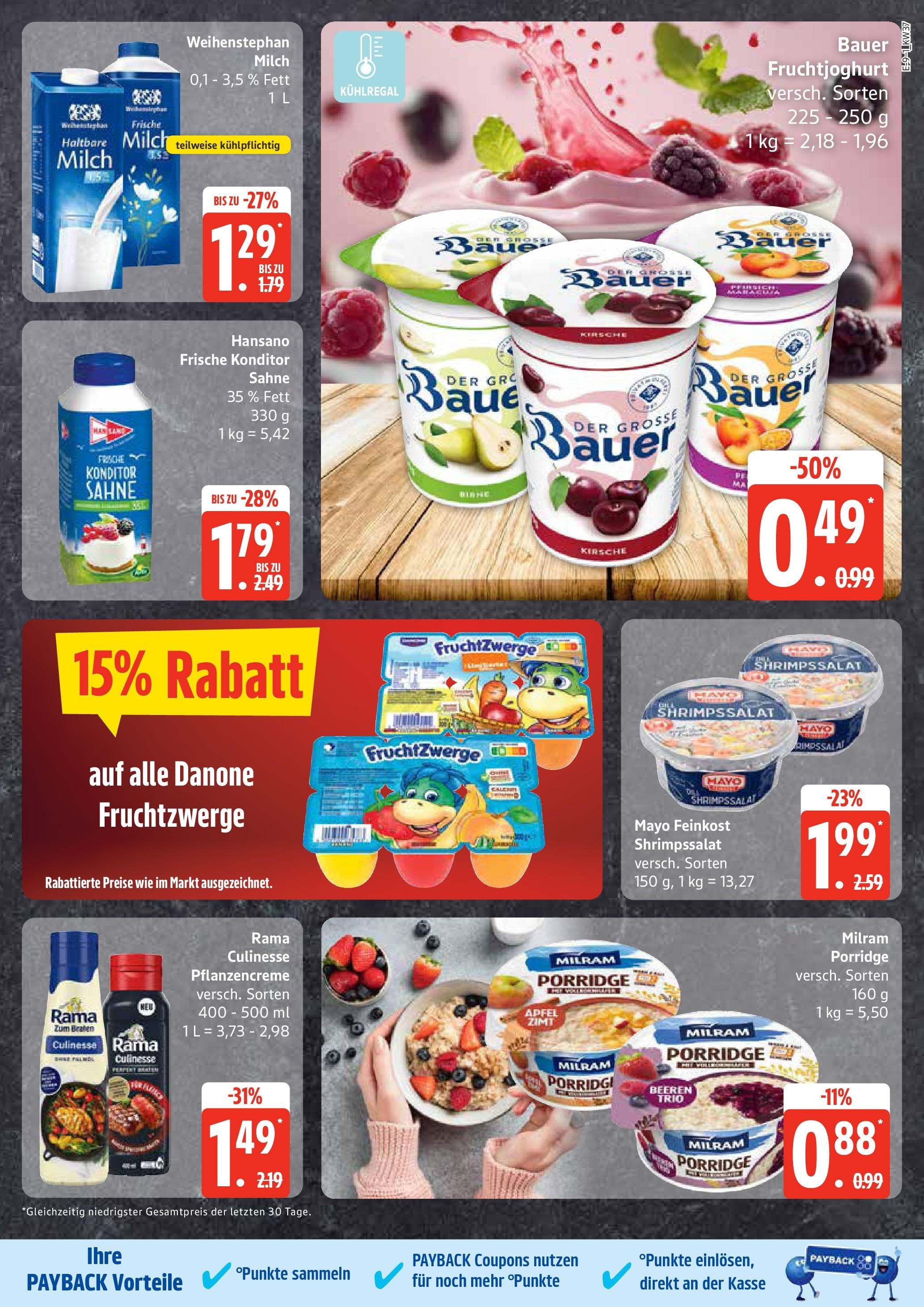 Marktkauf - Marktkauf: Wochenangebote (ab 07.09.2025) » Angebote online | Seite: 9 | Produkte: Milch, Äpfel, Fruchtjoghurt, Sahne