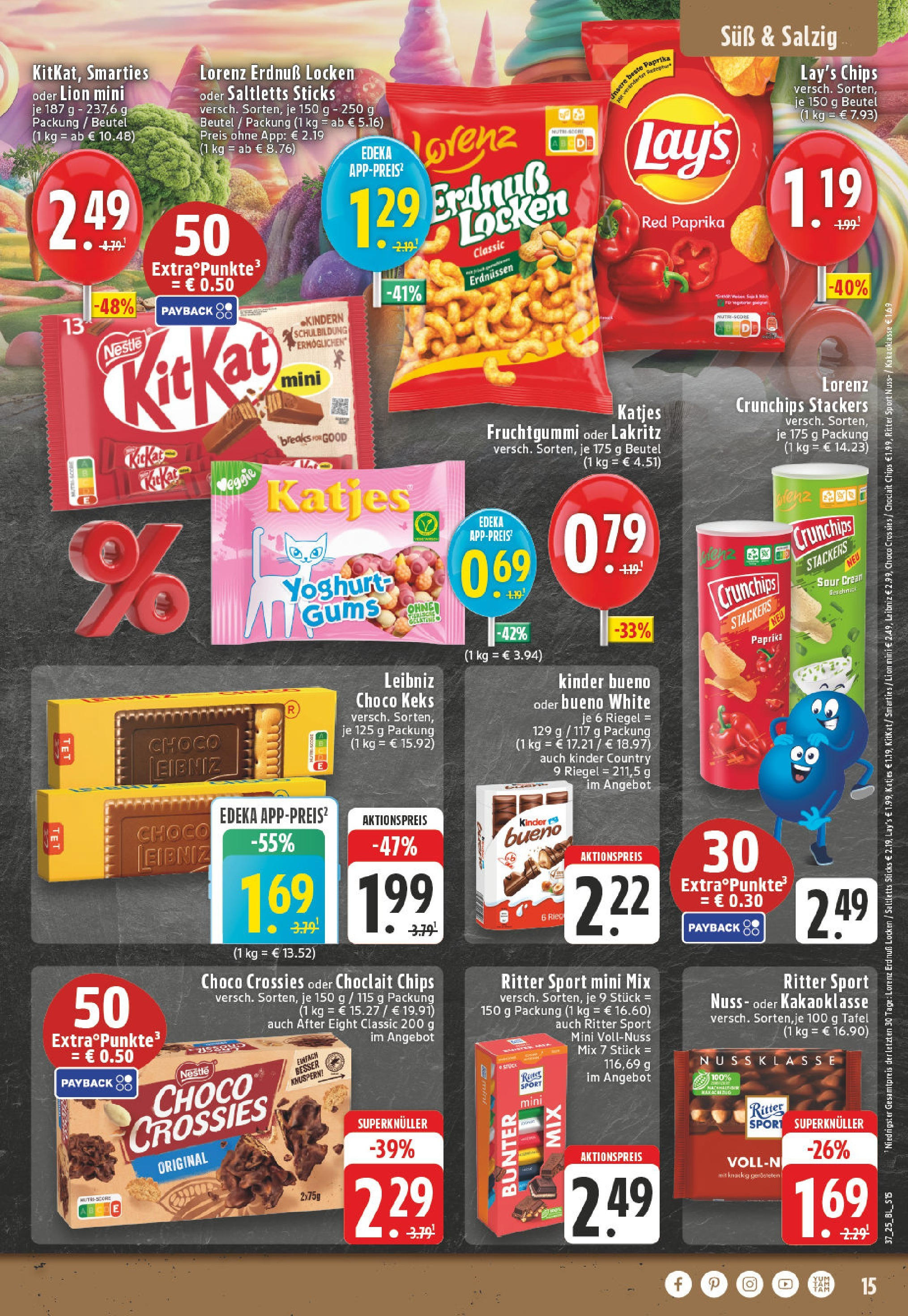 Edeka prospekt Adenau / Eifel (ab 07.09.2025) » Angebote Online | Seite: 15 | Produkte: Ritter sport, Katjes, Chips, Kinder country Edeka prospekt Adenau / Eifel (ab 07.09.2025) » Angebote Online | Seite: 15 | Produkte: Ritter sport, Katjes, Chips, Kinder country