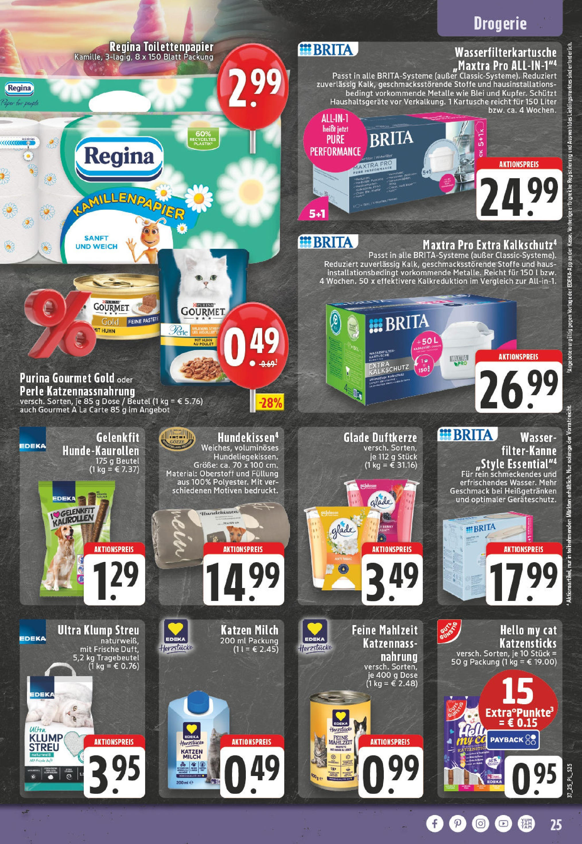 Edeka prospekt Goch (ab 07.09.2025) » Angebote Online | Seite: 25 | Produkte: Milch, Wasser, Purina gourmet gold, Toilettenpapier Edeka prospekt Goch (ab 07.09.2025) » Angebote Online | Seite: 25 | Produkte: Milch, Wasser, Purina gourmet gold, Toilettenpapier