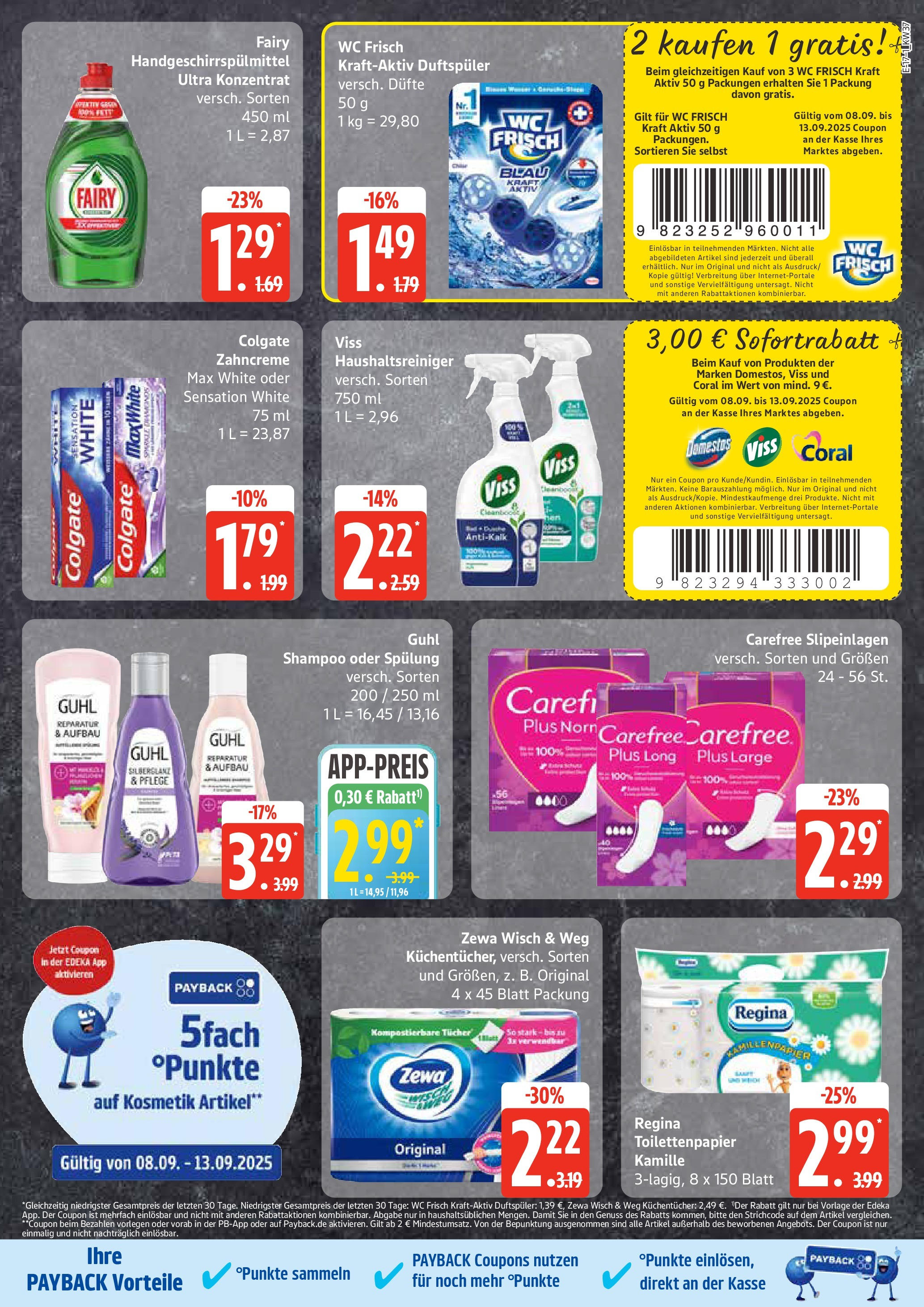 Marktkauf - Marktkauf: Wochenangebote (ab 07.09.2025) » Angebote online | Seite: 17 | Produkte: Shampoo, Spülung, Wc frisch, Toilettenpapier