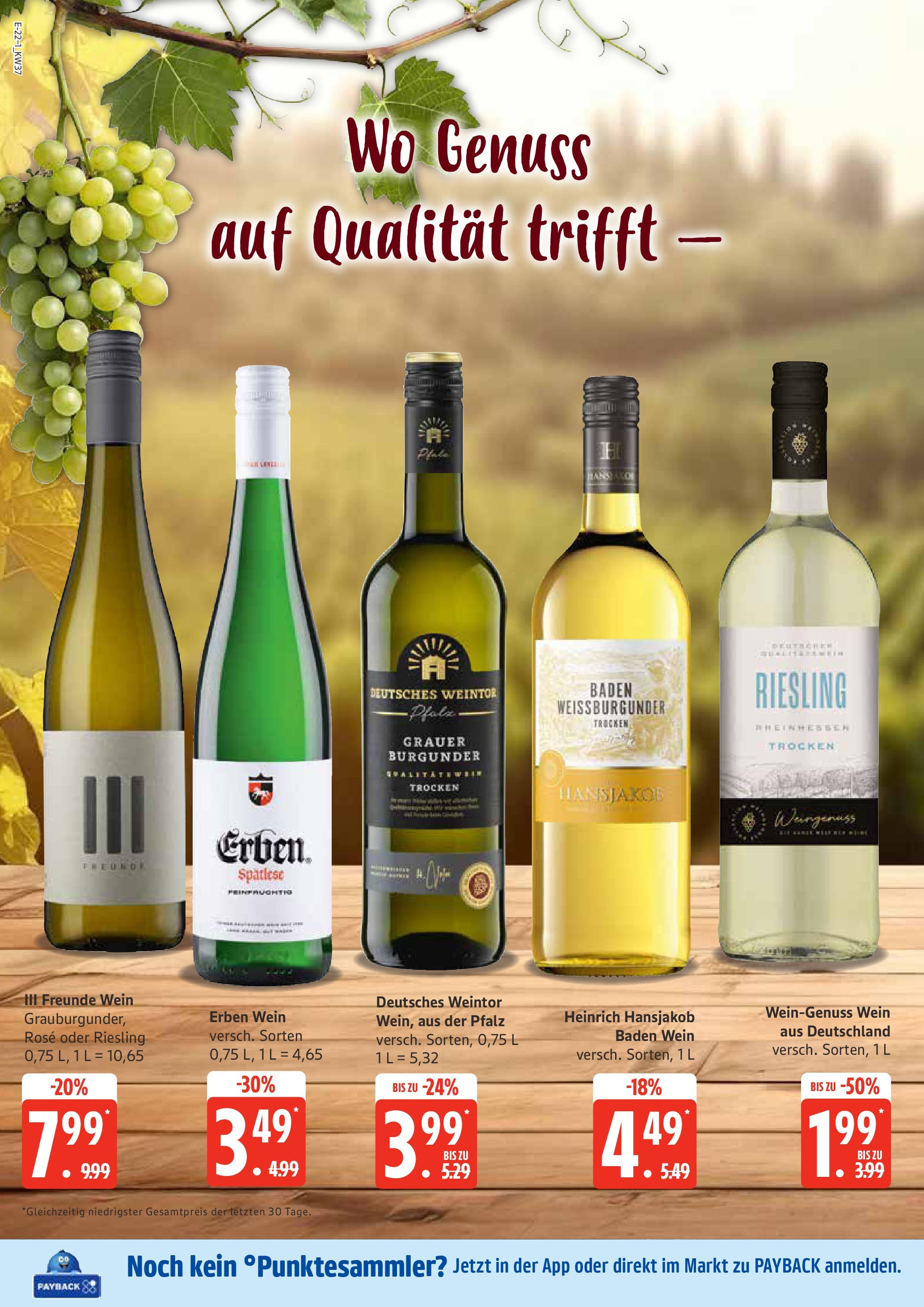 Marktkauf - Marktkauf: Wochenangebote (ab 07.09.2025) » Angebote online | Seite: 22 | Produkte: Wein