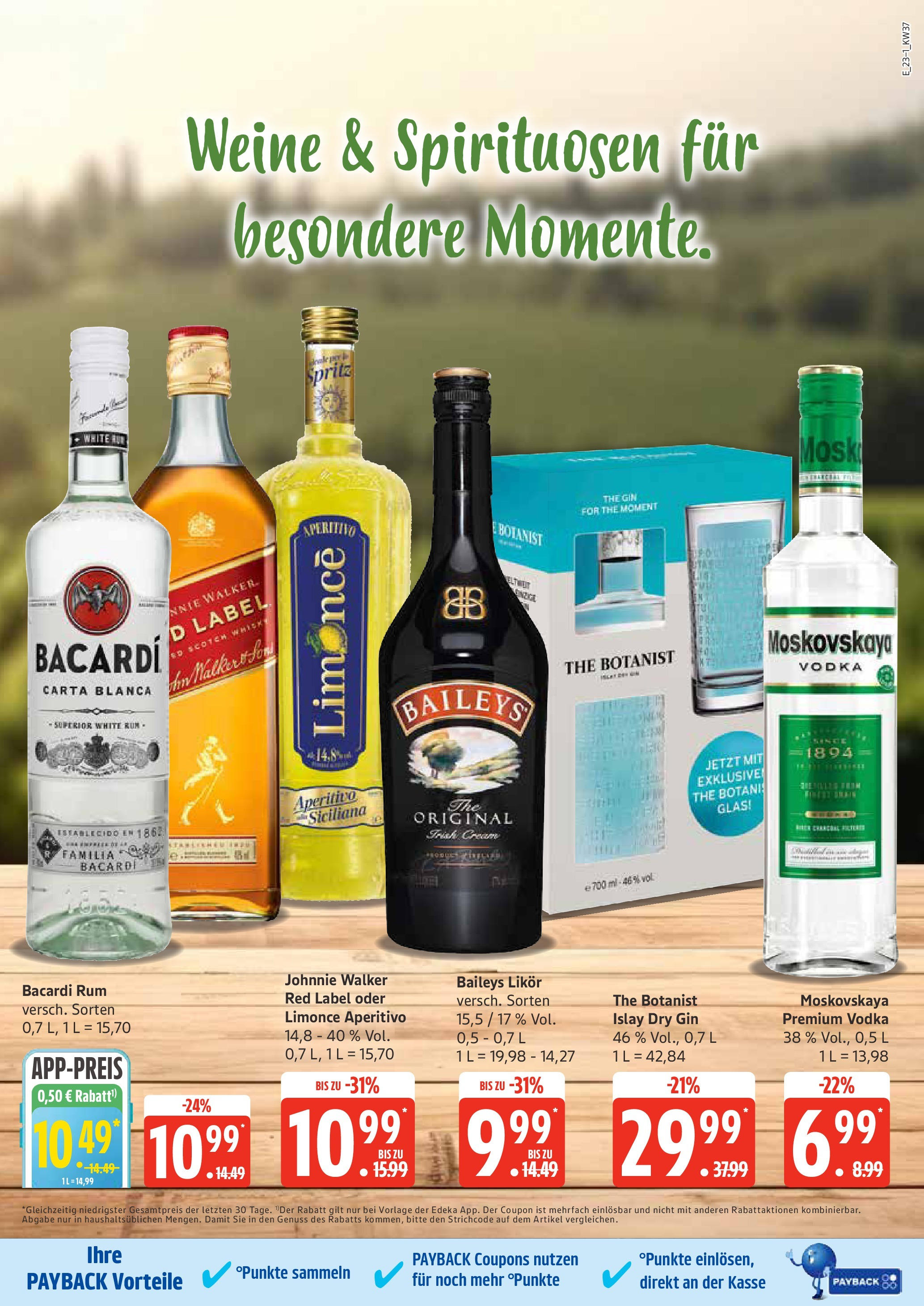 Marktkauf - Marktkauf: Wochenangebote (ab 07.09.2025) » Angebote ab Montag | Seite: 23 | Produkte: Bacardi, Rum, Baileys, Vodka Marktkauf - Marktkauf: Wochenangebote (ab 07.09.2025) » Angebote online | Seite: 23 | Produkte: Bacardi, Rum, Baileys, Vodka