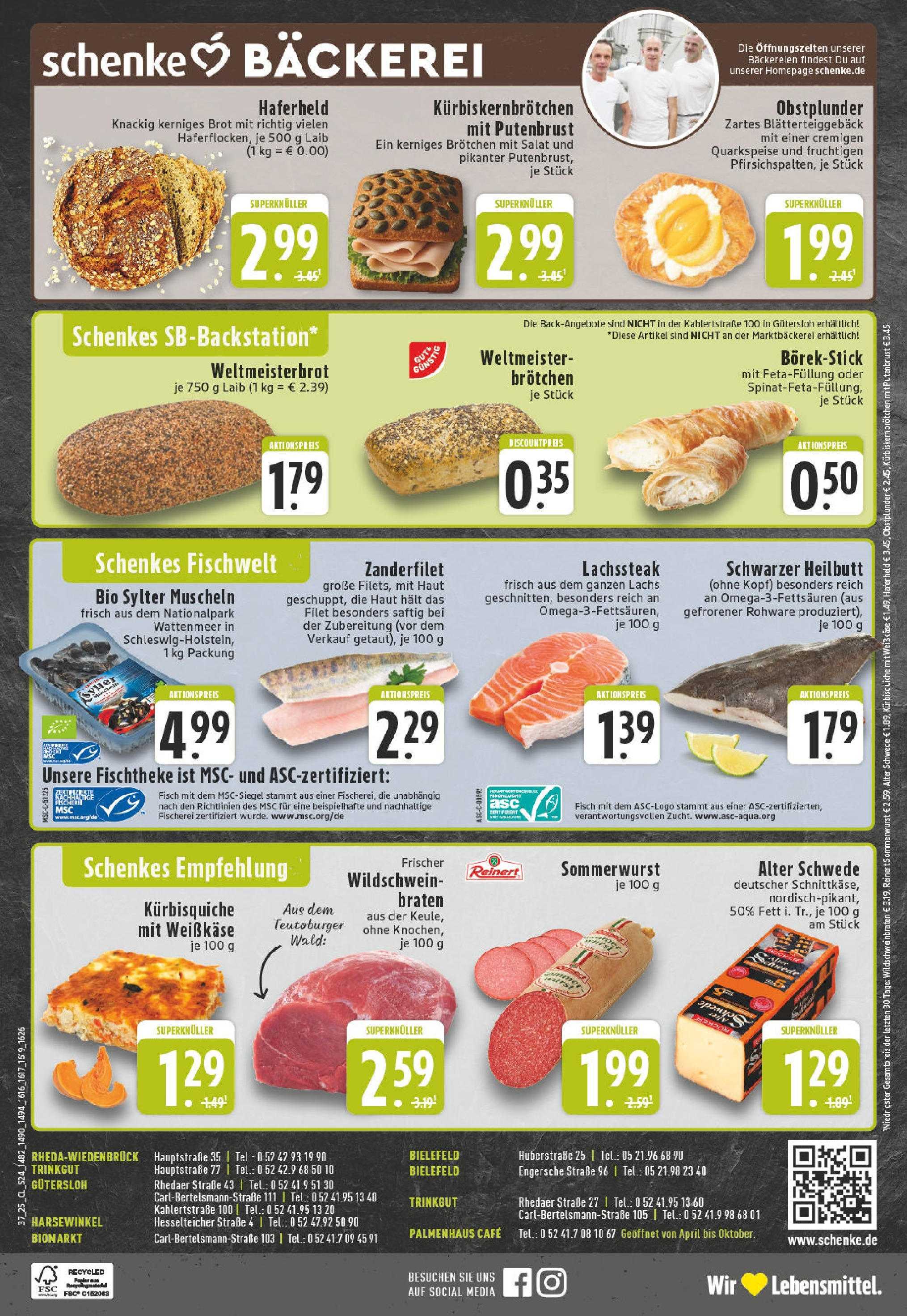Edeka prospekt Harsewinkel	 (ab 07.09.2025) » Angebote Online | Seite: 24 | Produkte: Bäckerei, Fisch, Brot, Salat