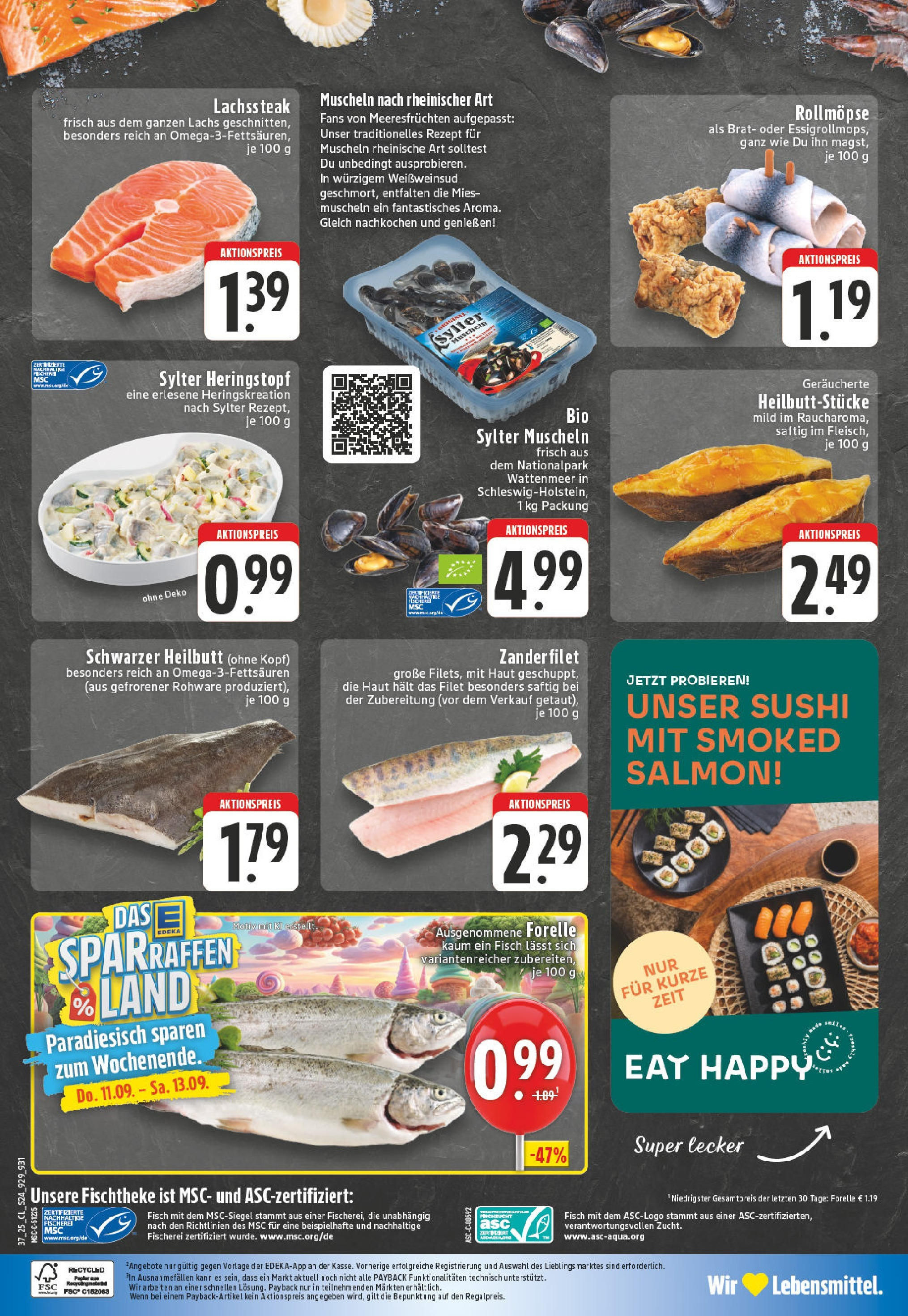 Edeka prospekt Bonn (ab 07.09.2025) » Angebote Online | Seite: 24 | Produkte: Fisch, Lachs Edeka prospekt Bonn (ab 07.09.2025) » Angebote Online | Seite: 24 | Produkte: Fisch, Lachs